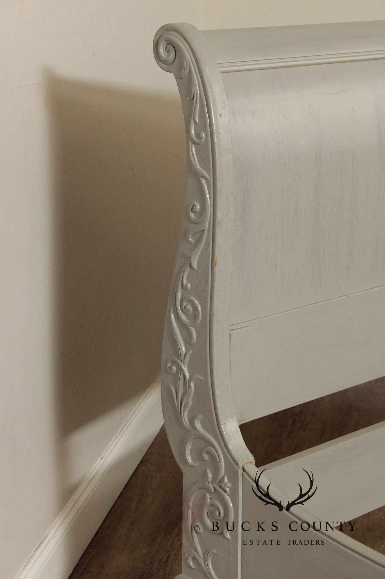 Ethan Allen Vintage Painted Legacy Collection King Sleigh Bed