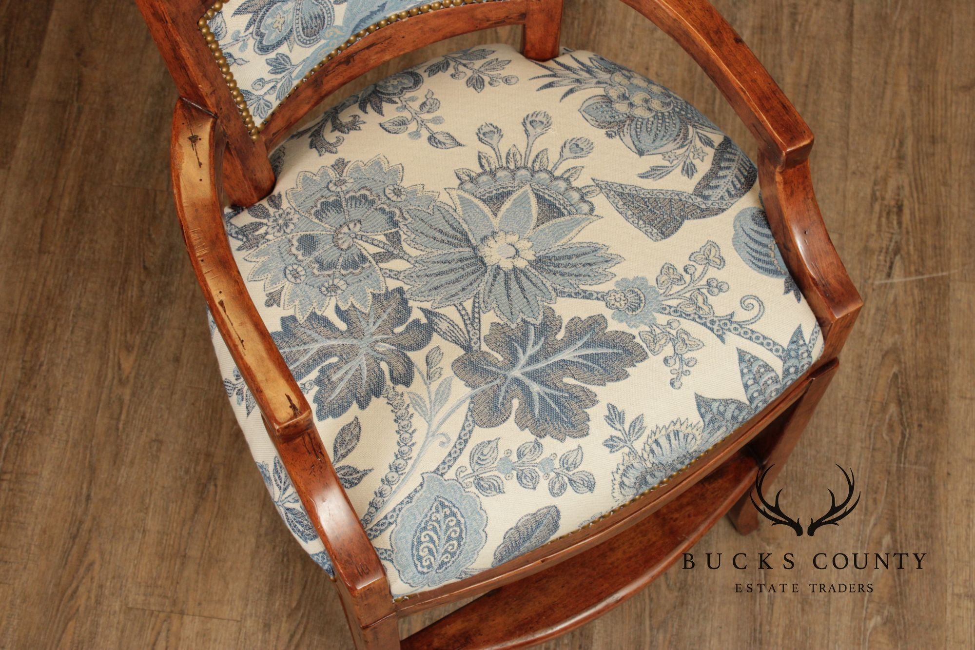 Bausman & Co. Rustic Style Pair of Swivel Barstools