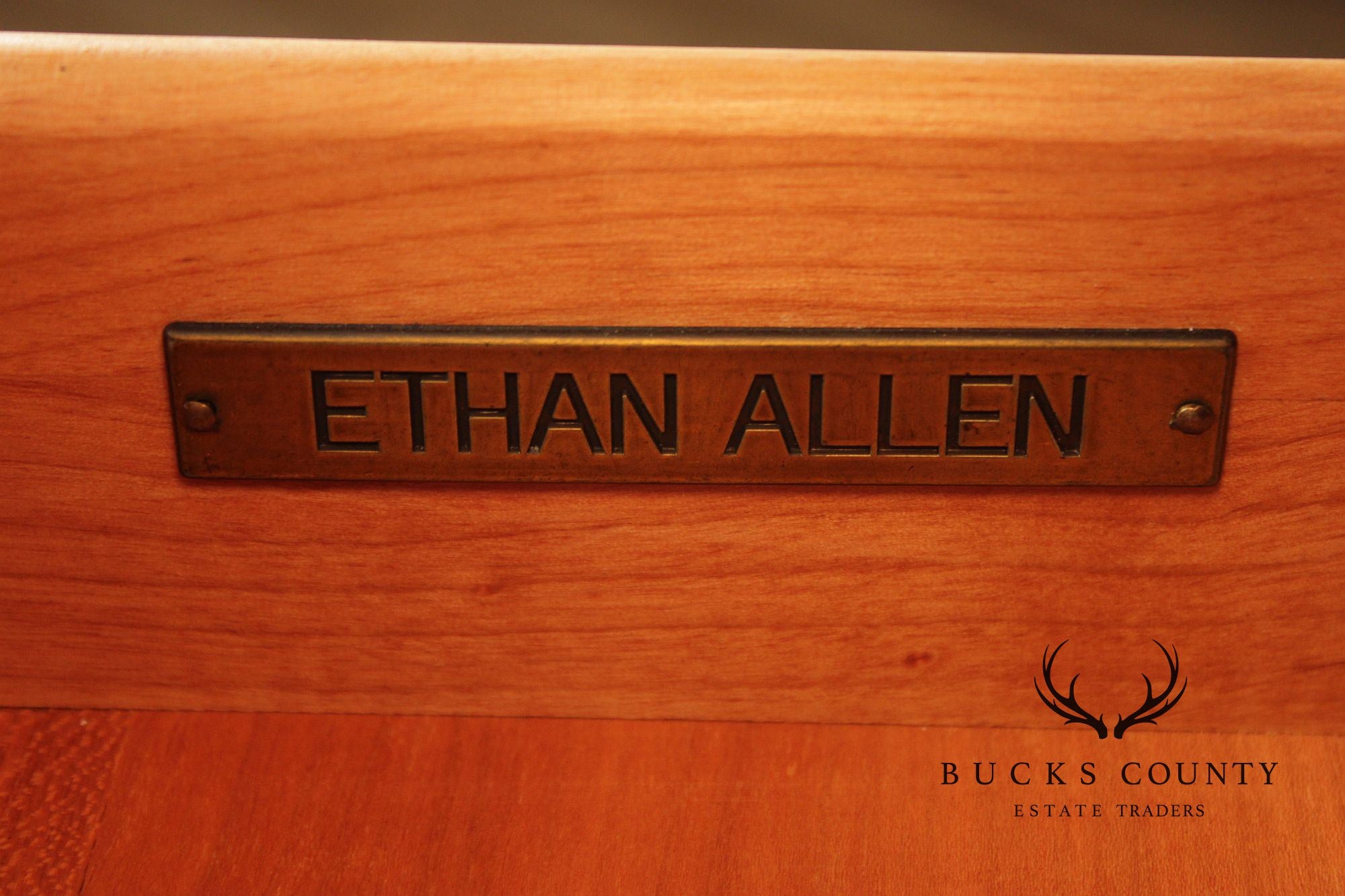 Ethan Allen 'Townhouse' Burlwood Bookcase China Display Cabinet