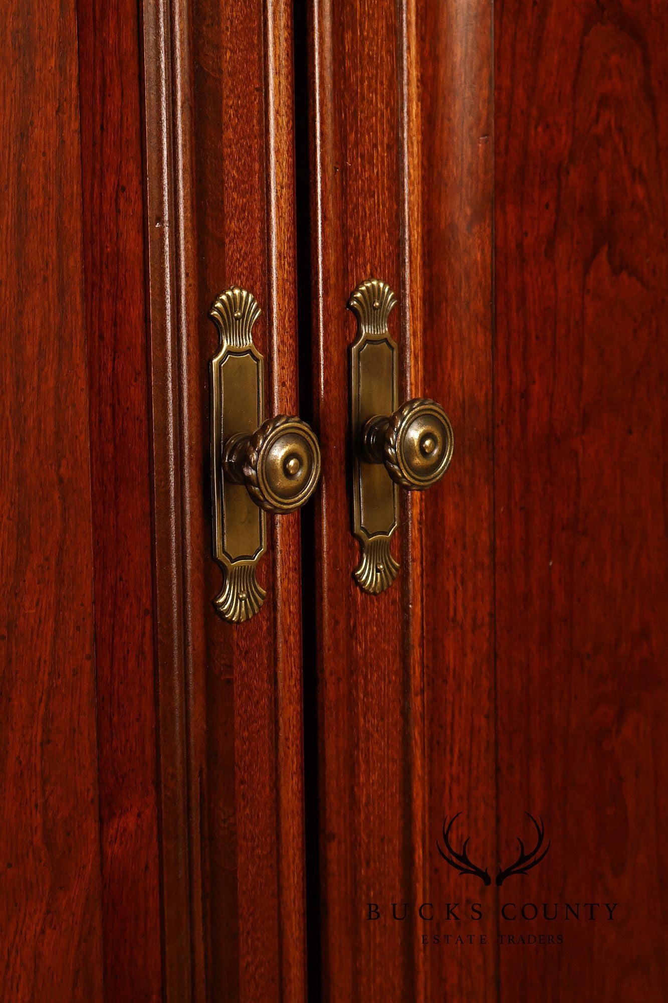 Stanley Furniture Traditional Carved Cherry Bedroom Storage Armoire