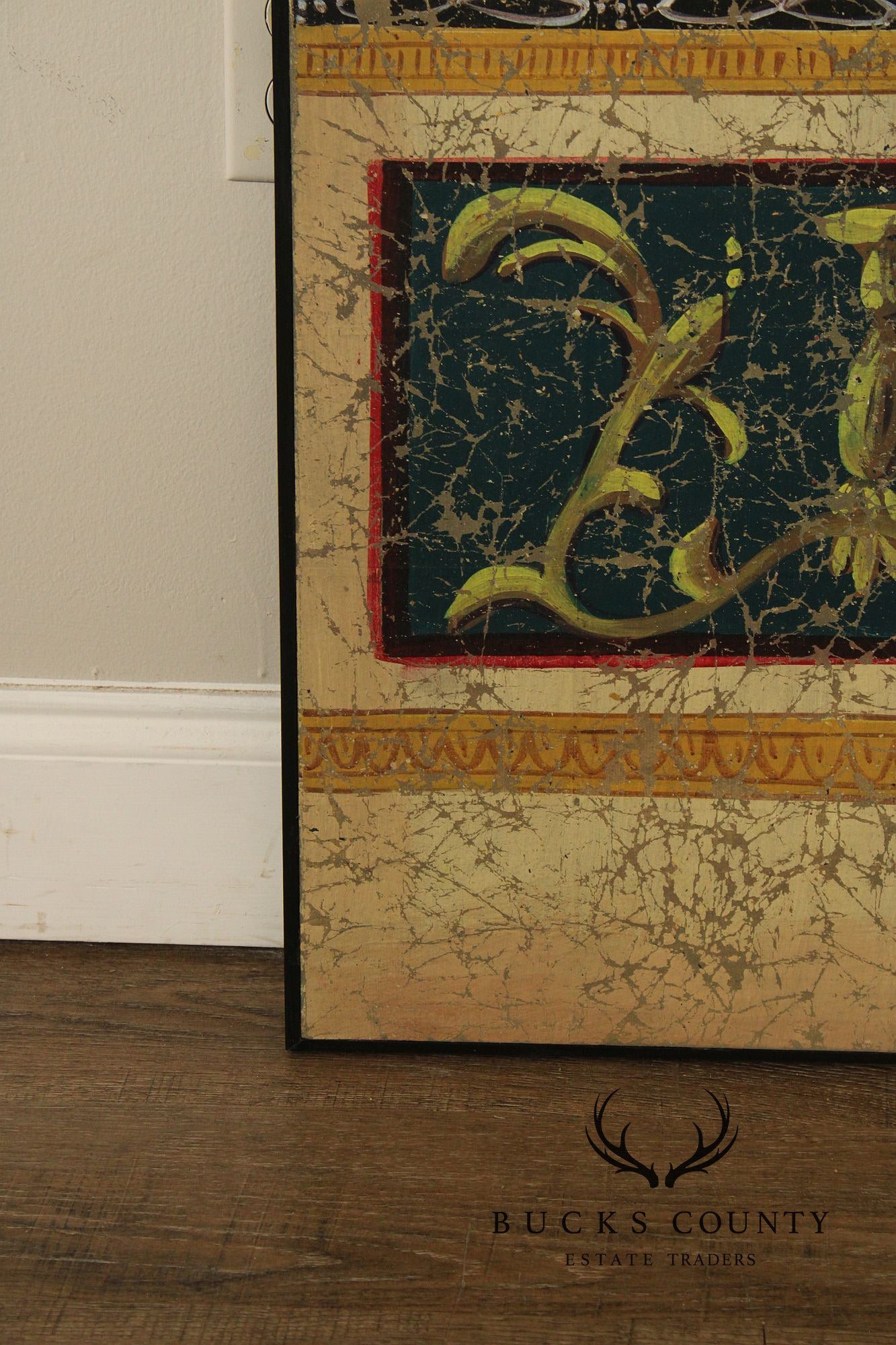 Italian Neoclassical Style Painted Four-Panel Folding Screen