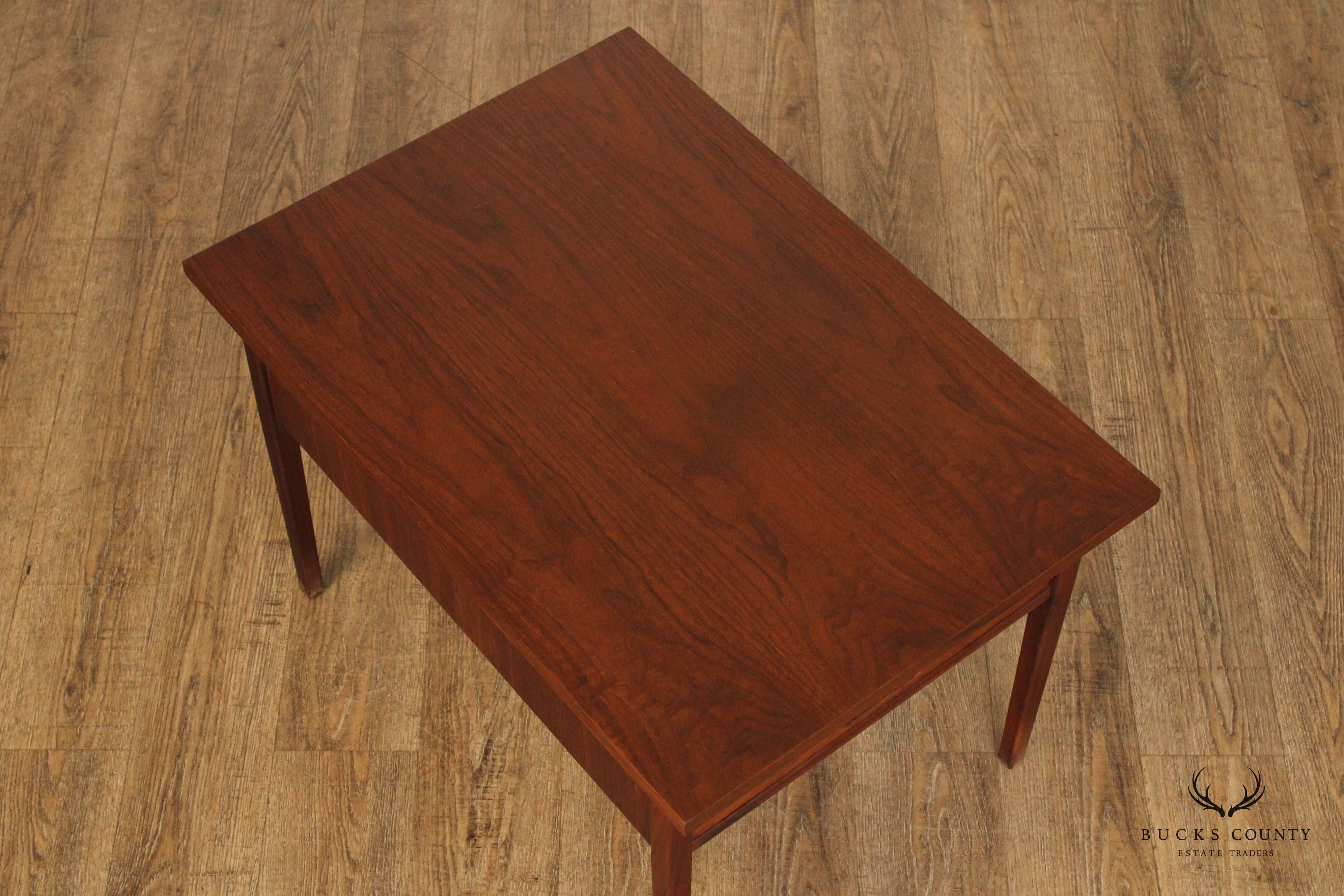 Mid Century Modern Pair of Walnut End Tables