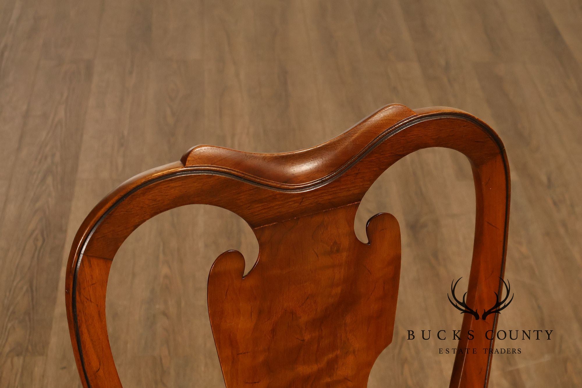 Saybolt Cleland Queen Anne Style Walnut Side Chairs, Pair