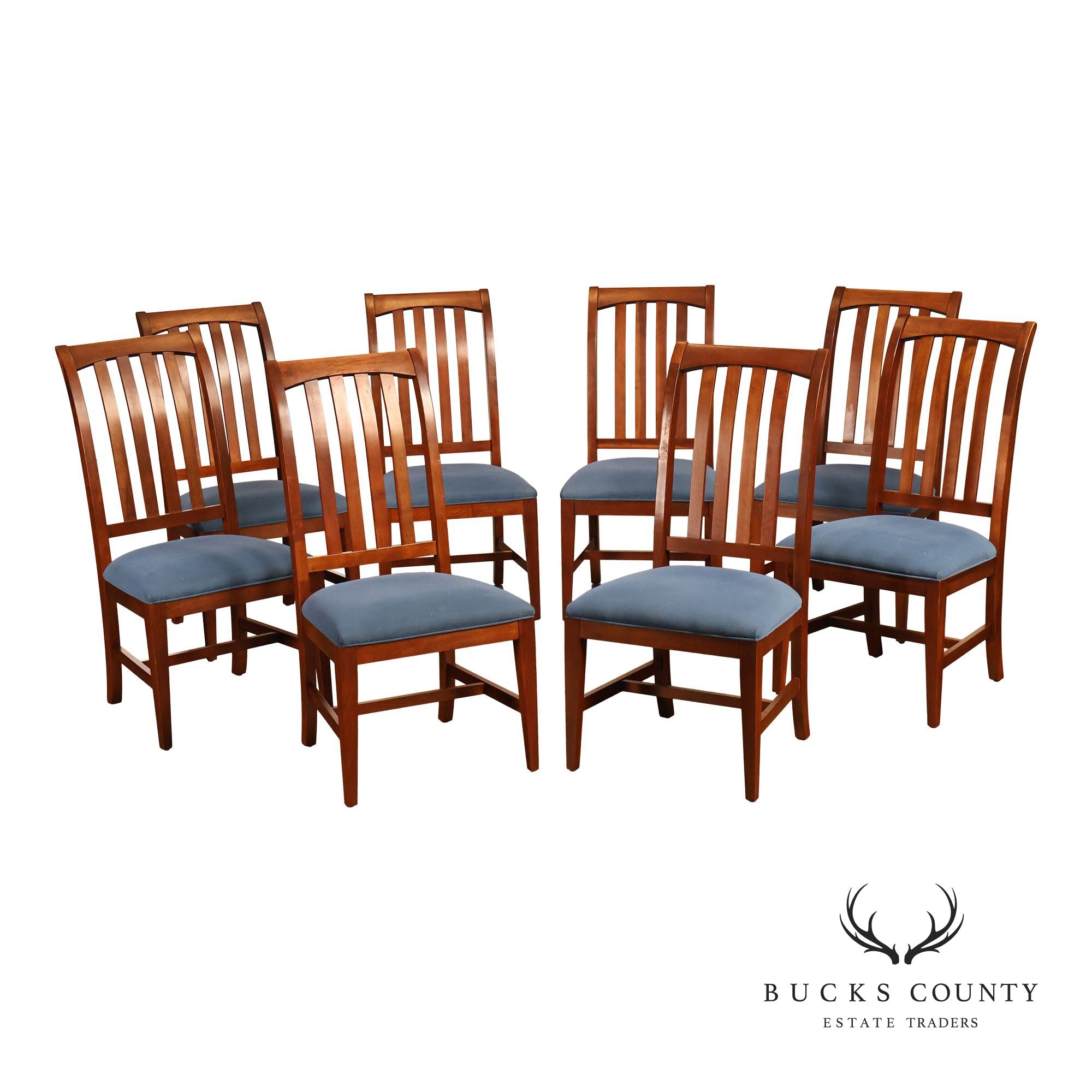 Ethan Allen 'American Impressions' Set of Eight Cherry Dining Chairs
