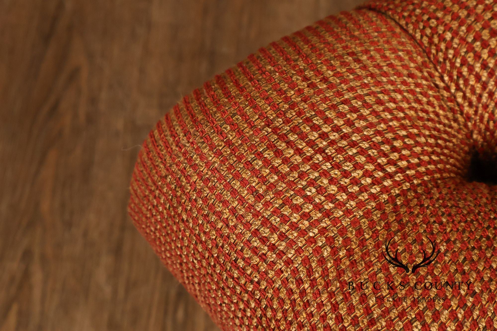 Stickley Leopold Wingback Upholstered Tufted Chair And Ottoman