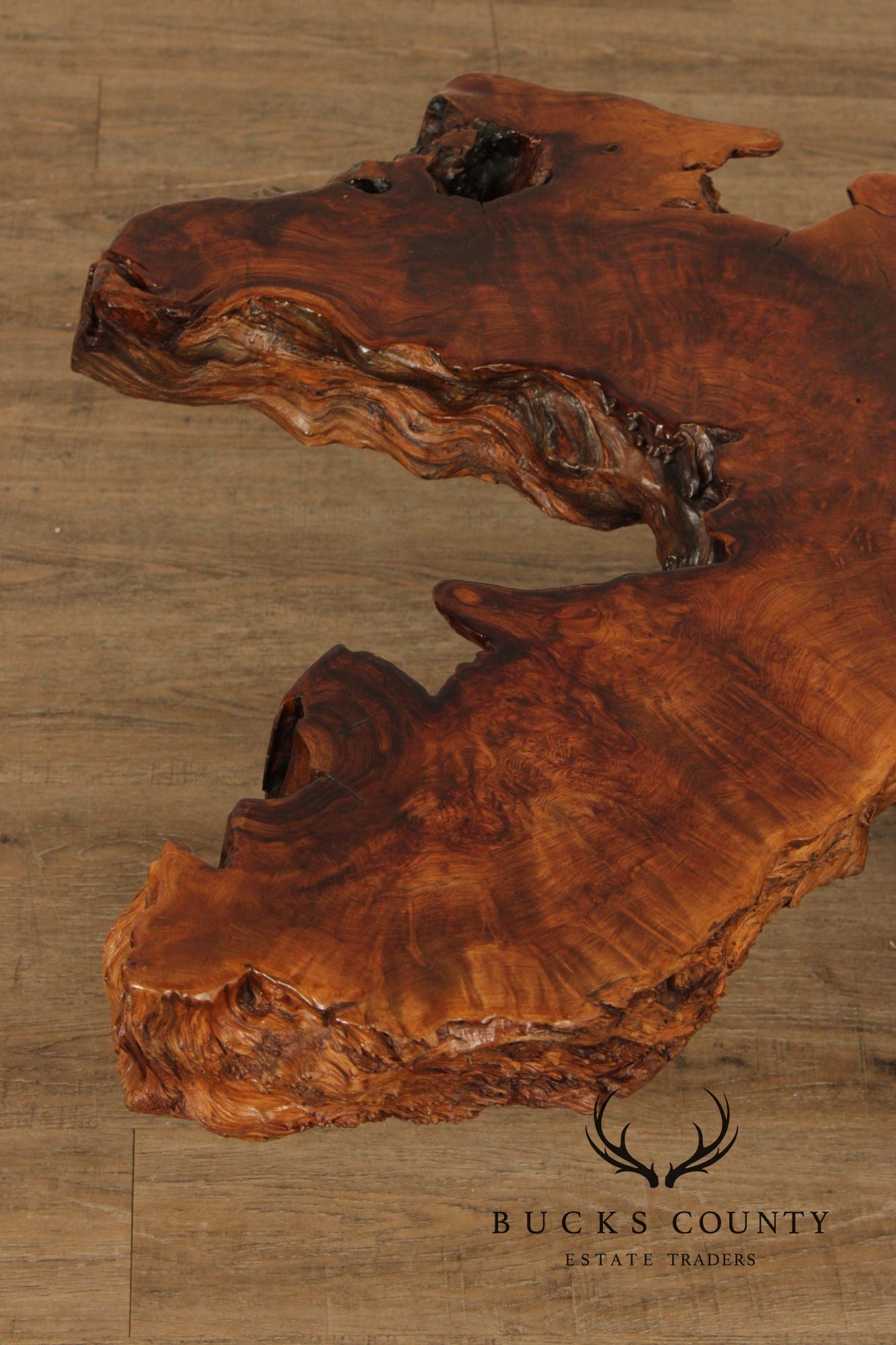 MID CENTURY MODERN LIVE EDGE DRIFTWOOD COFFEE TABLE