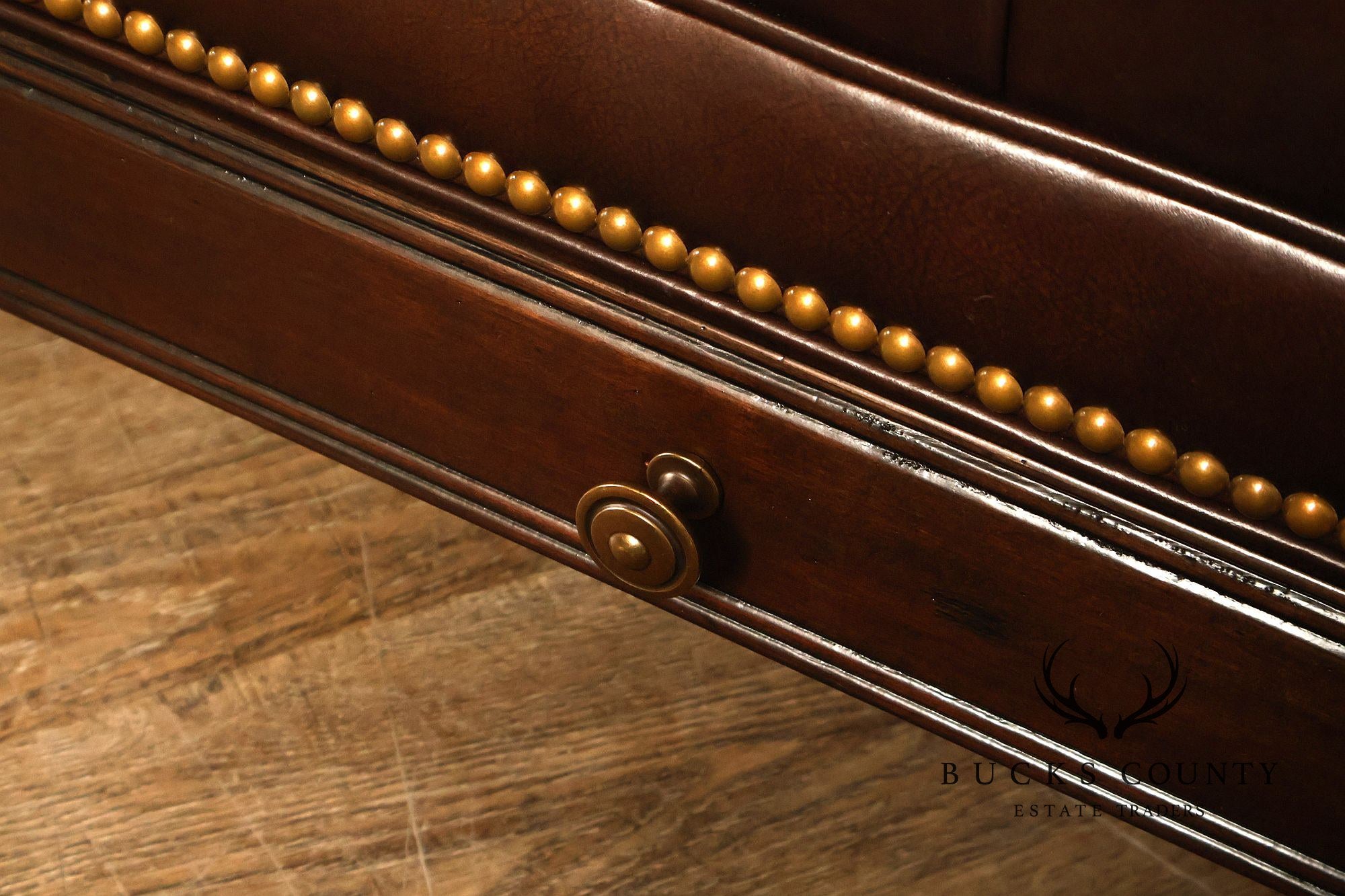 Hancock & Moore Tufted Leather 'Robinson' Cocktail Ottoman