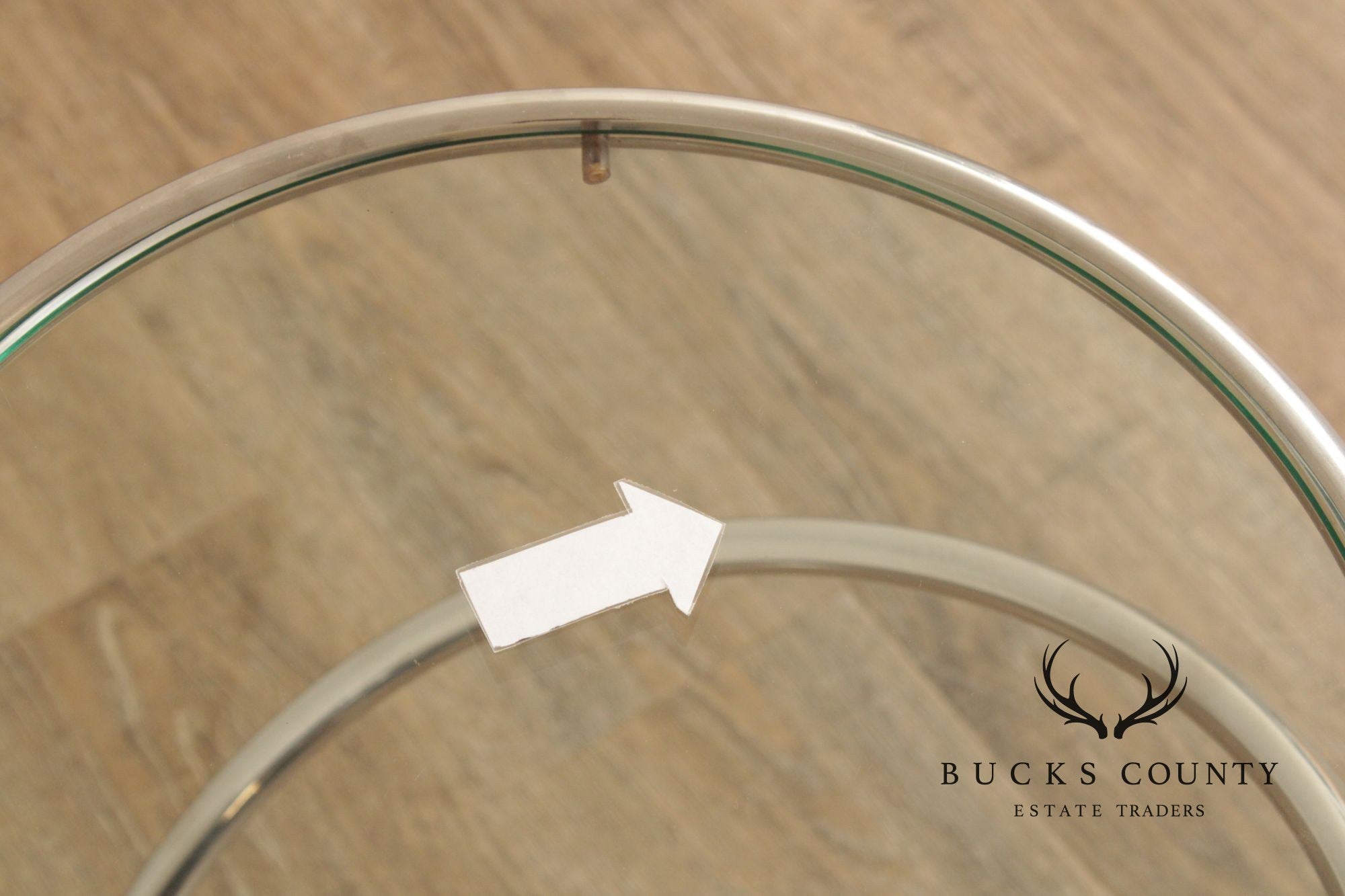 Pace Collection Modern Glass Top Spiral Side Table