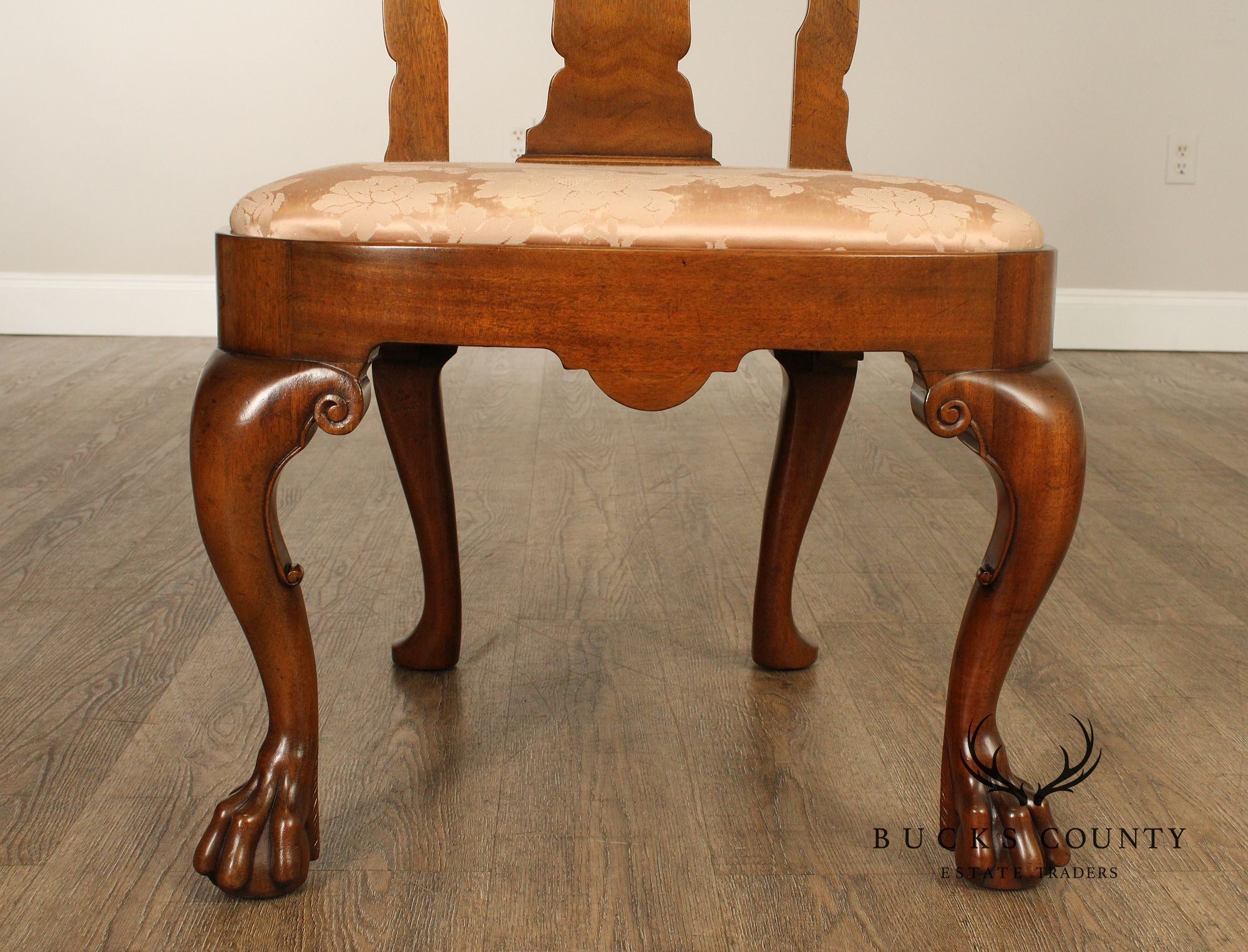 Kittinger Colonial Williamsburg Collection Set Of Four Mahogany Georgian Style Dining Chairs CW180