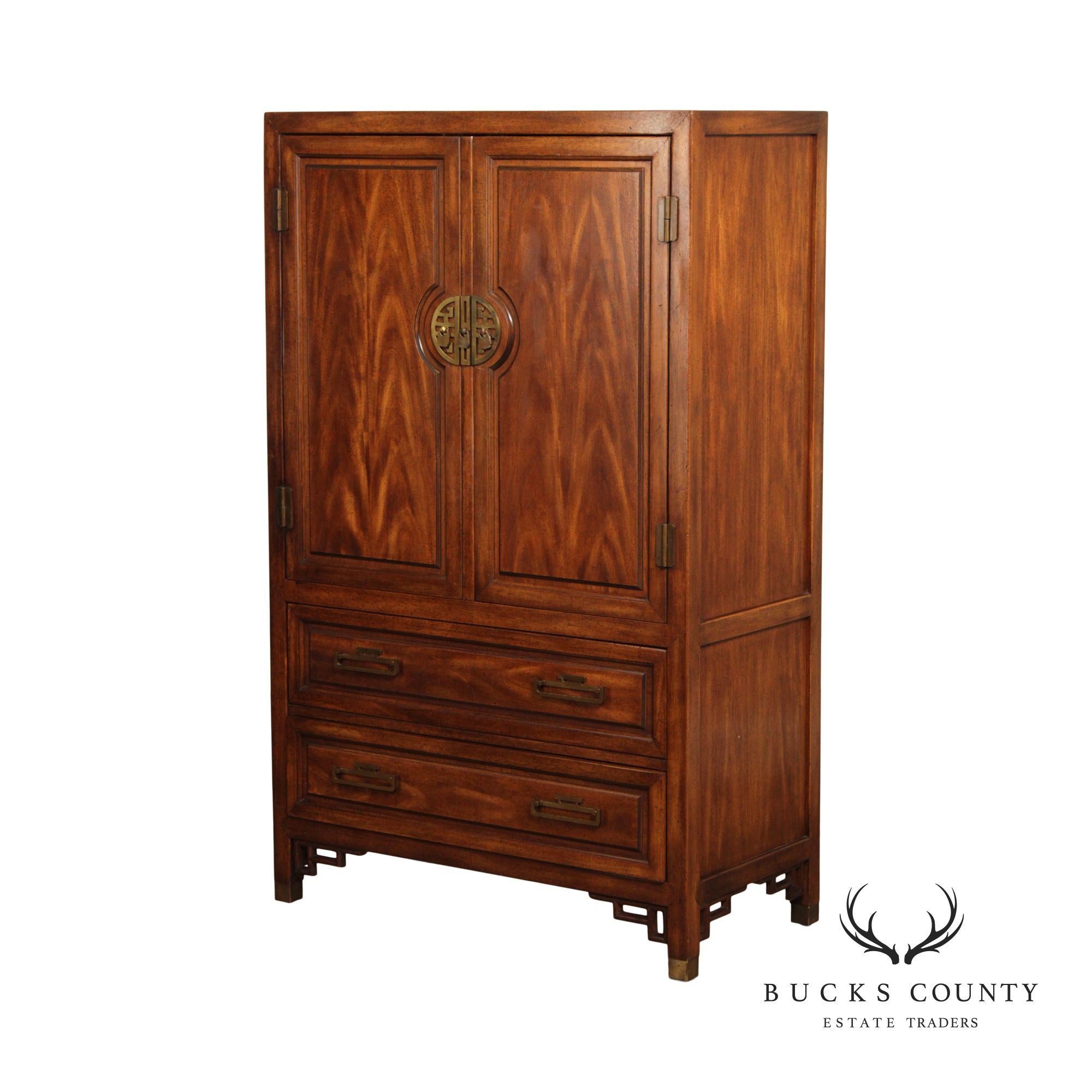 Century Furniture Chinoserie Mahogany Armoire