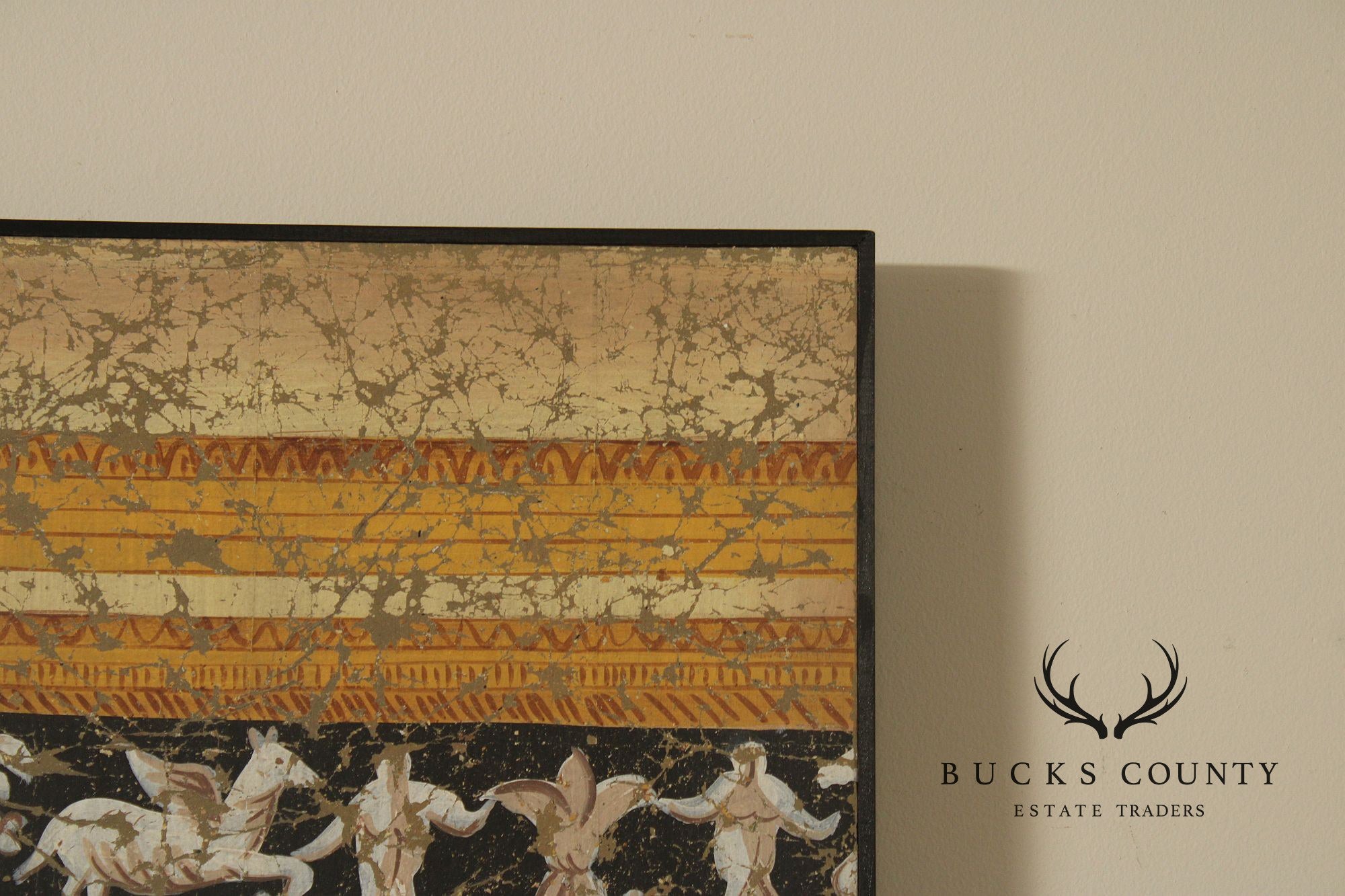 Italian Neoclassical Style Painted Four-Panel Folding Screen