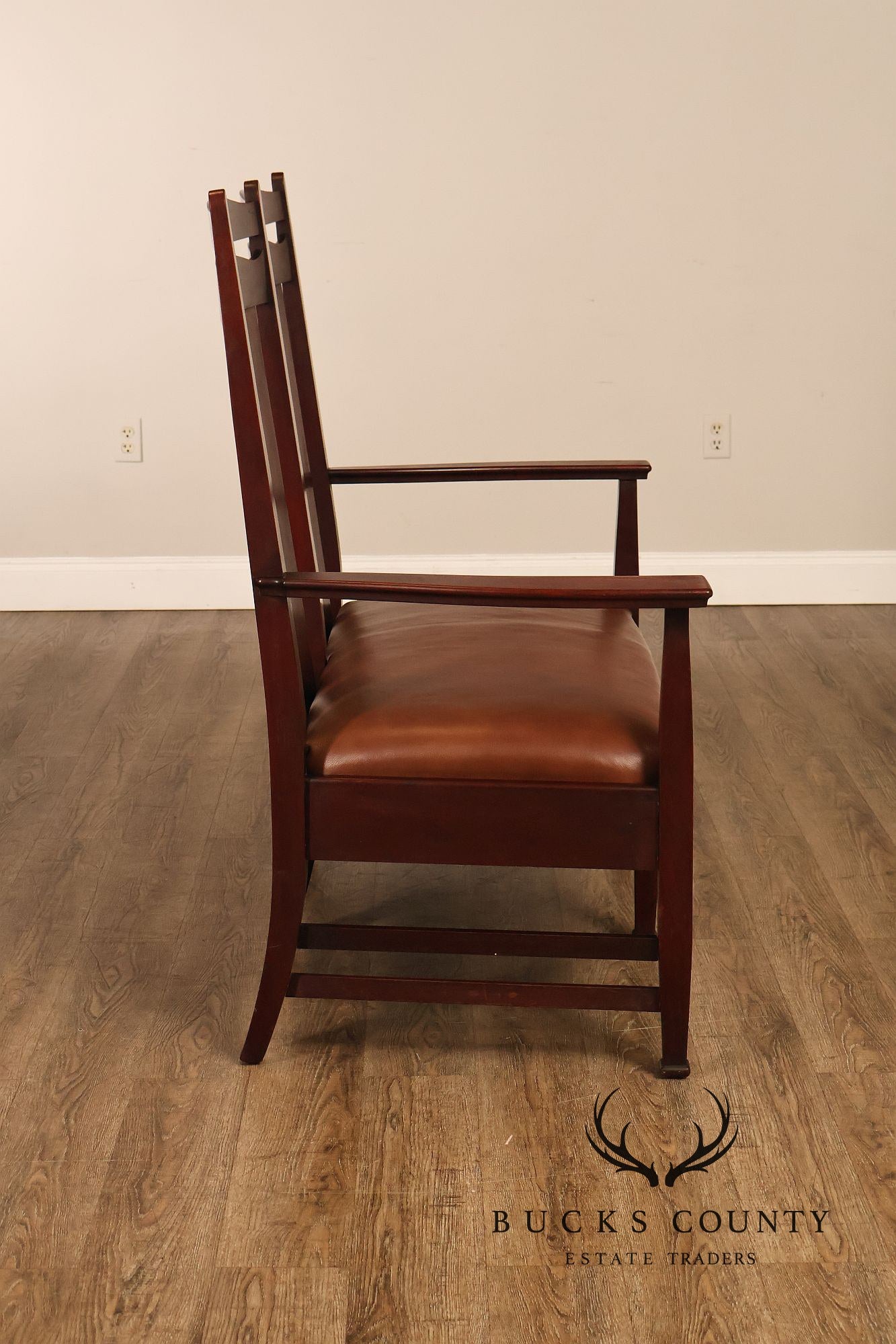 Stickley Brothers Rare Antique Inlaid Mahogany Settee