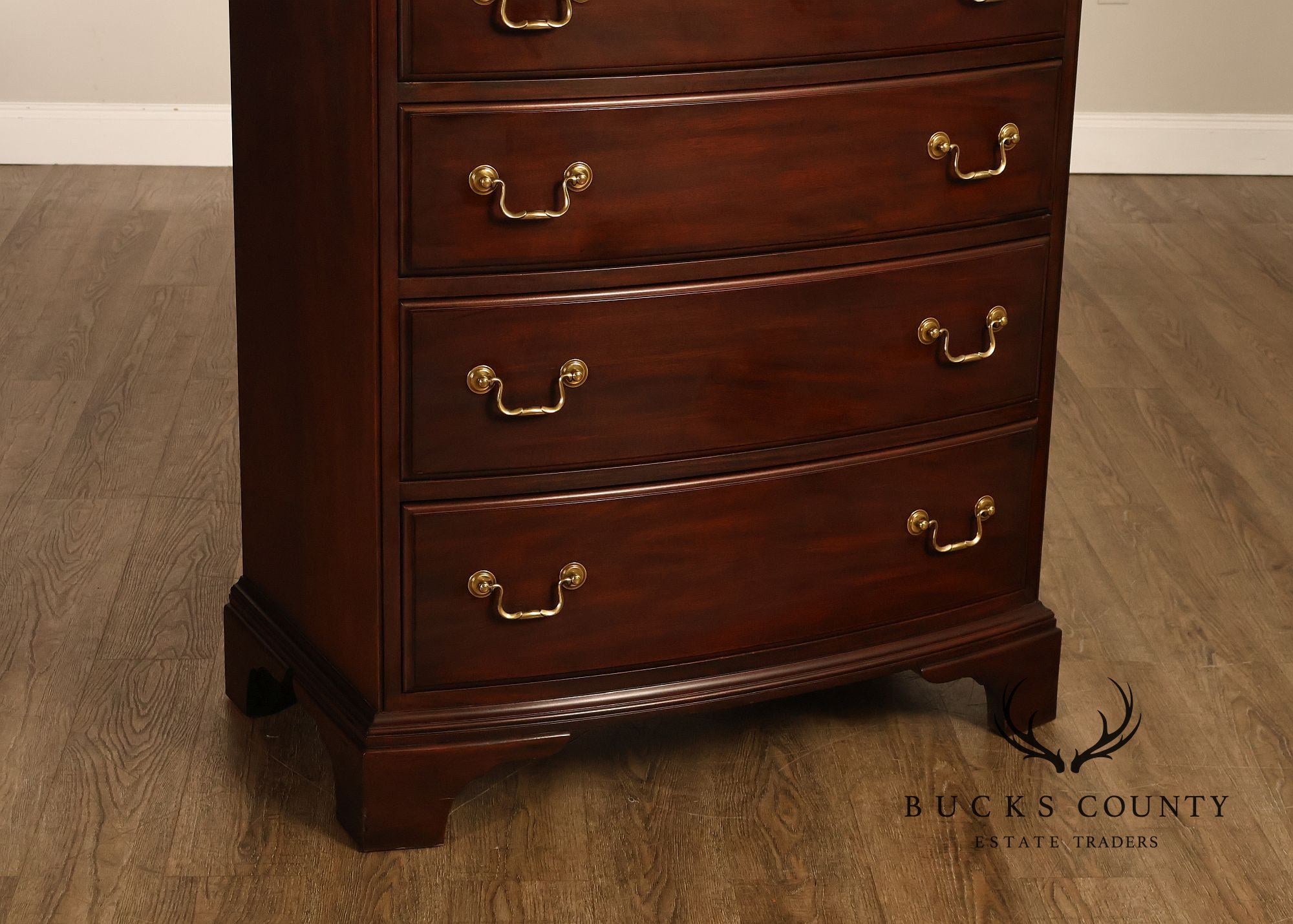 Henkel Harris Mahogany Bowfront Tall Chest