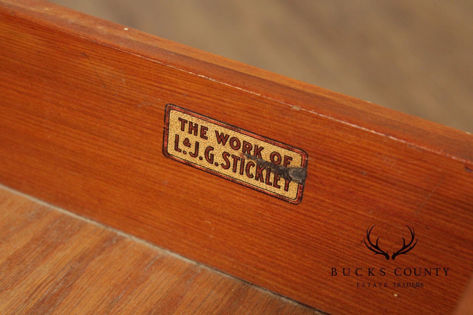 L. & J.G. Stickley Antique Mission Oak Library Table Writing Desk