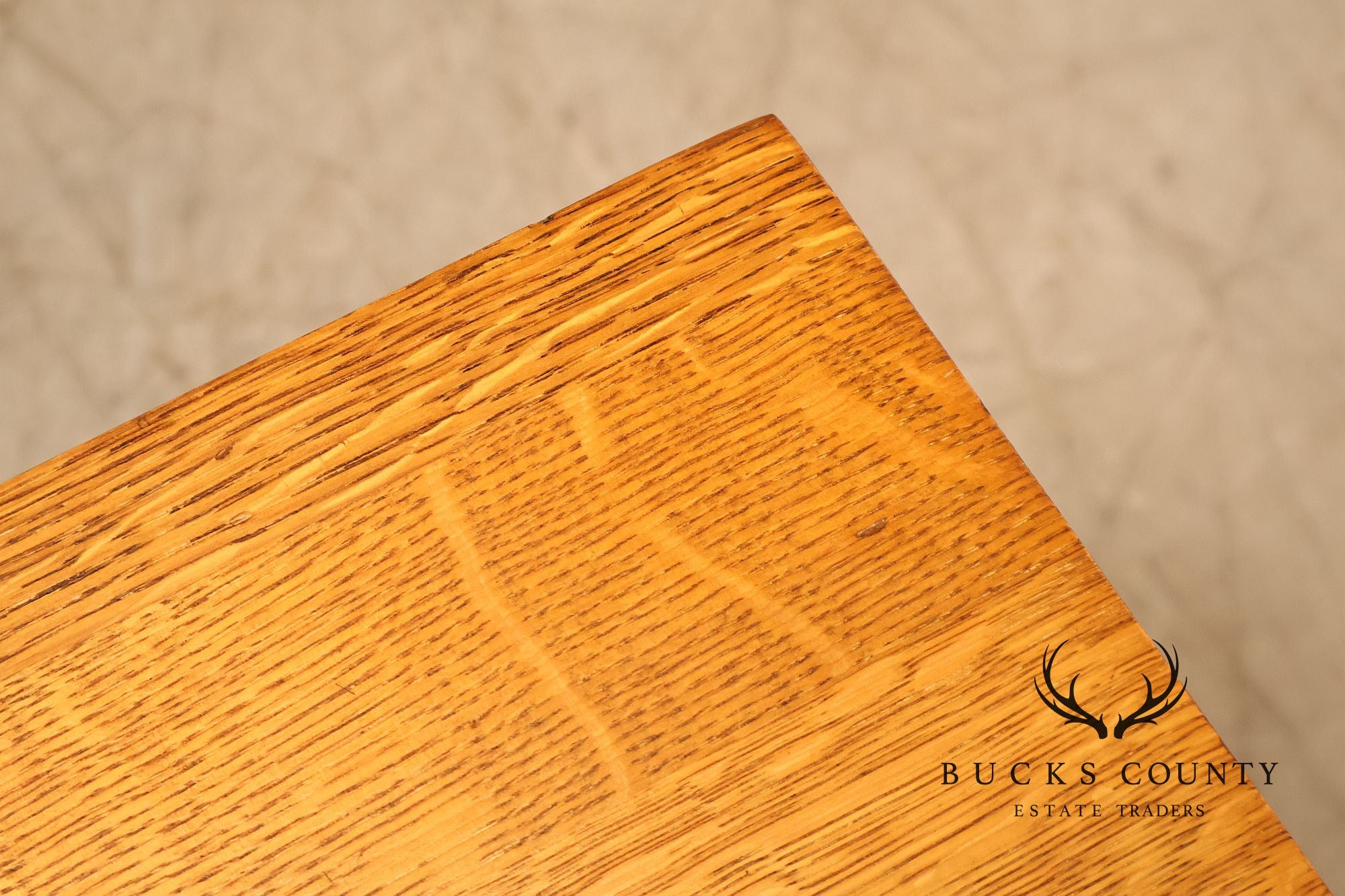 Empire Style Antique Oak Library Table