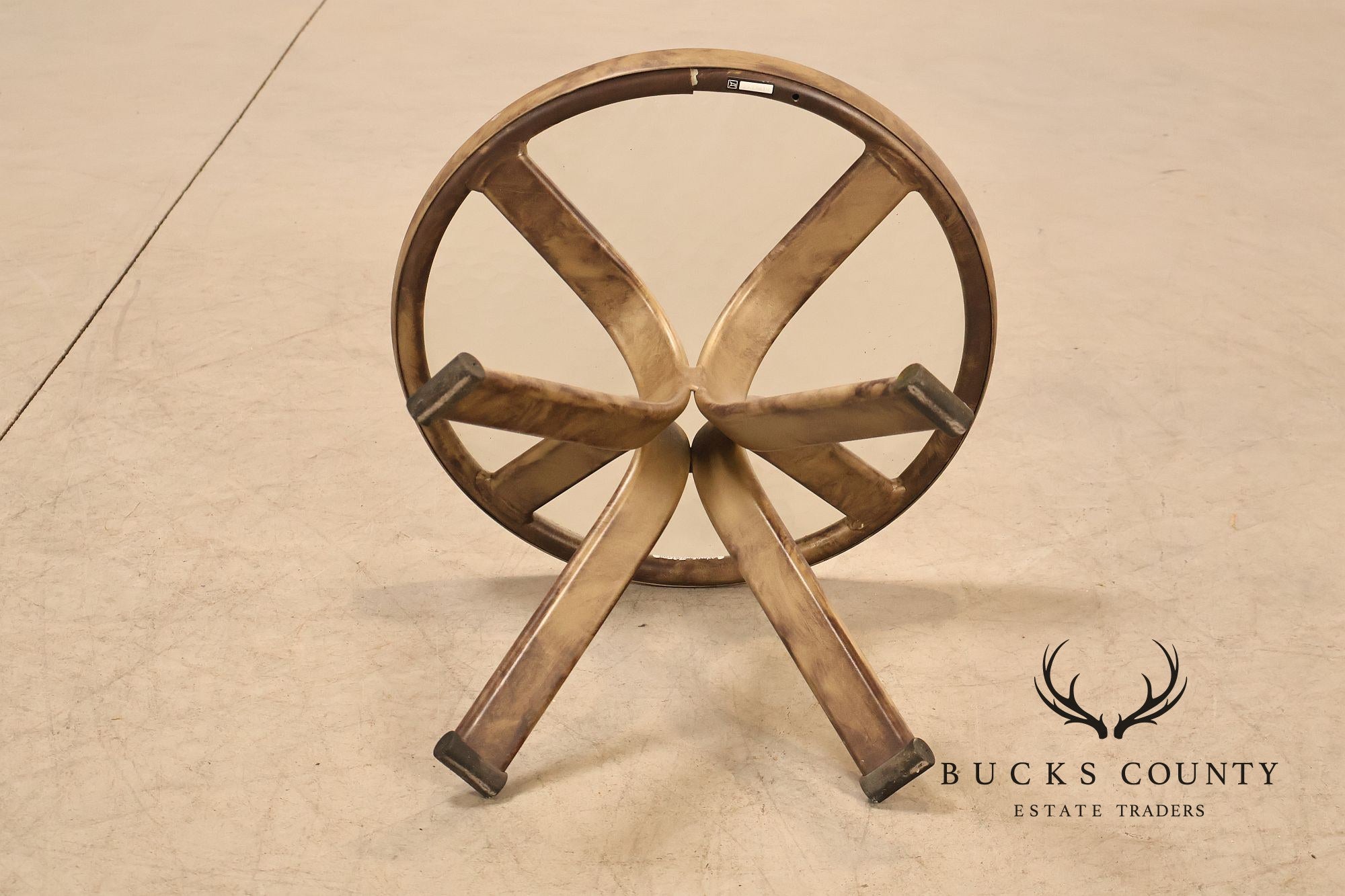 Brown Jordan Pair of Outdoor Round Glass Top Side Tables