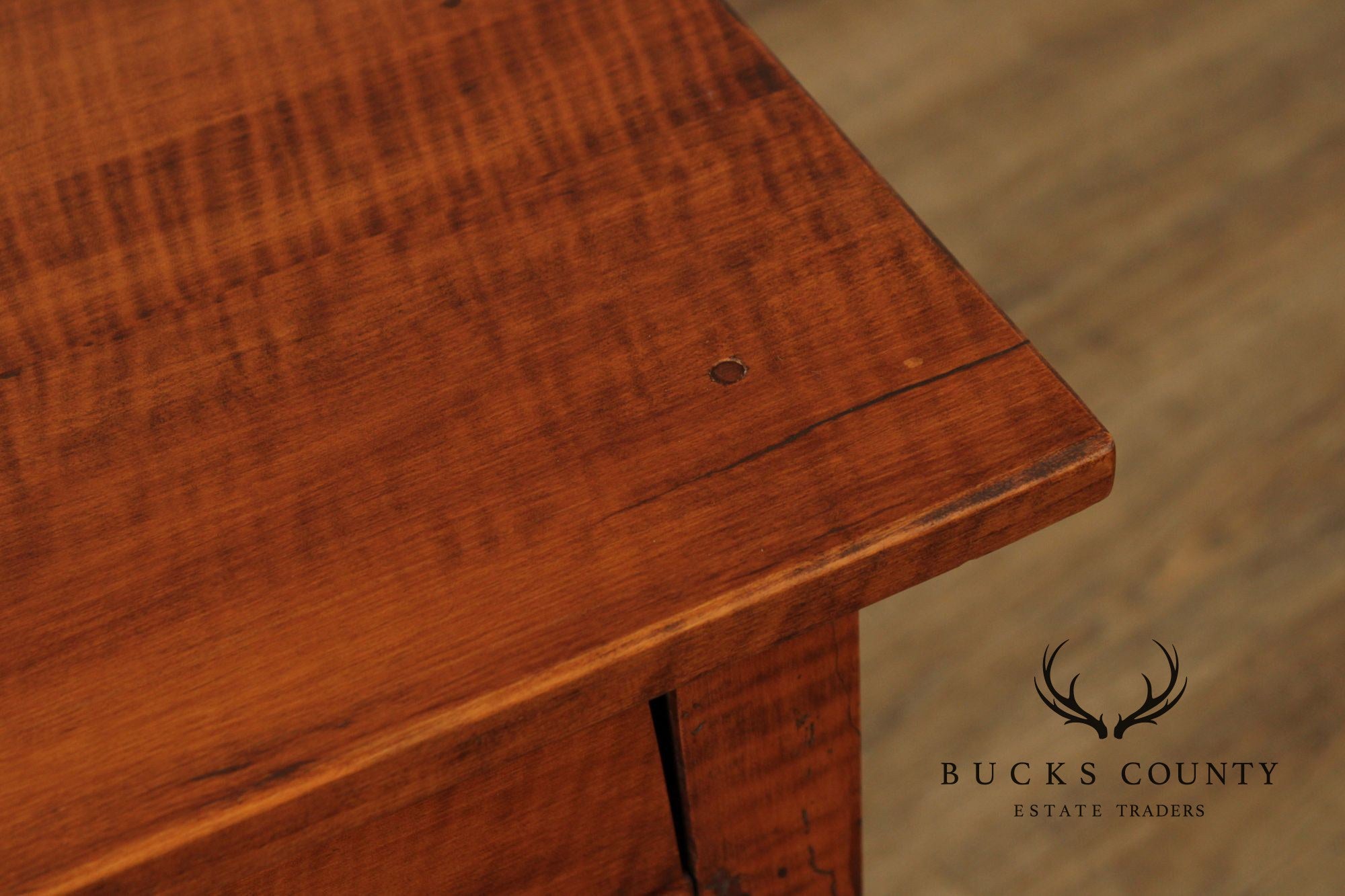 Antique American Federal Period Tiger Maple End Table