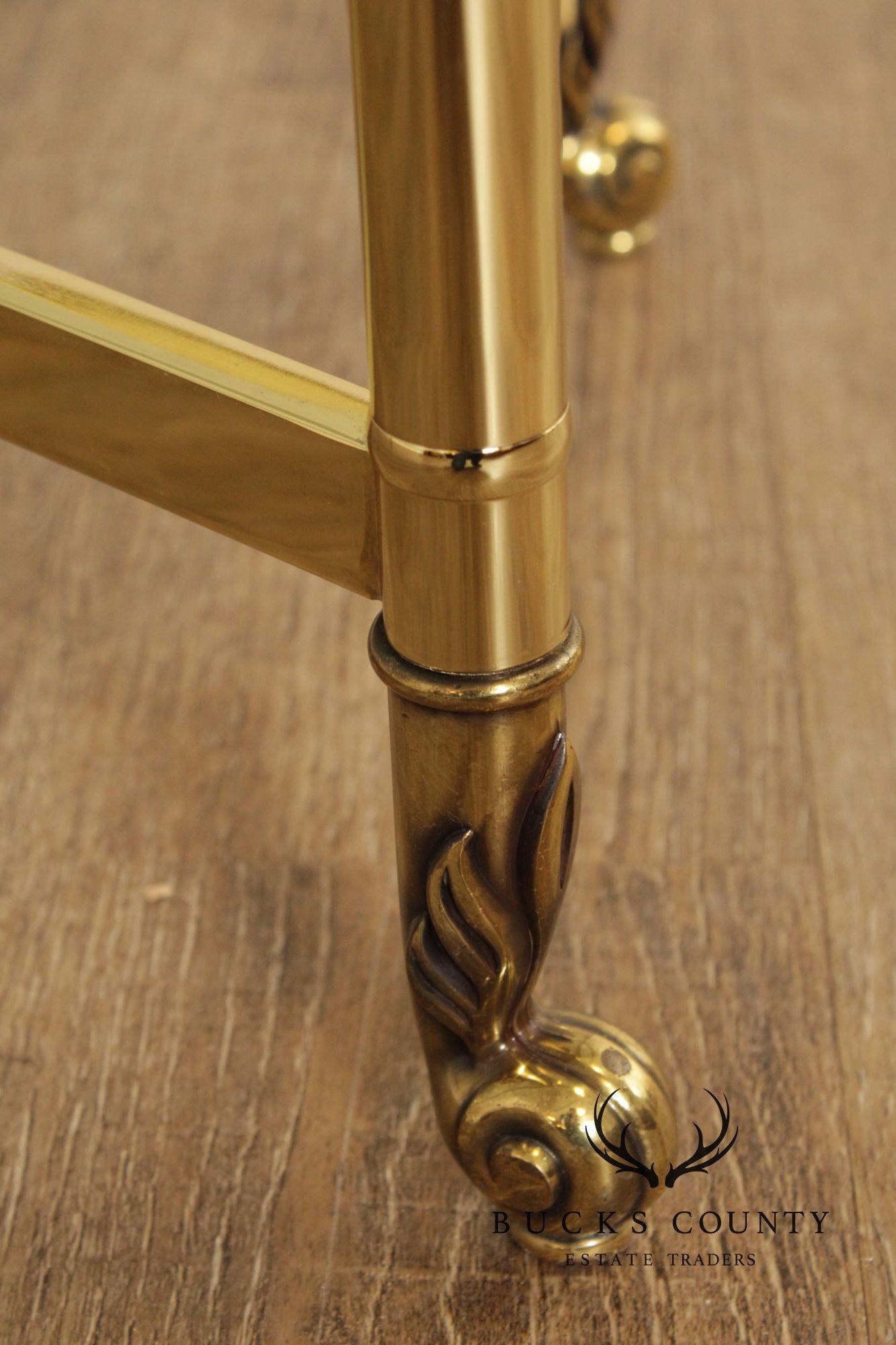 Hollywood Regency Glass Top Oval Coffee Table