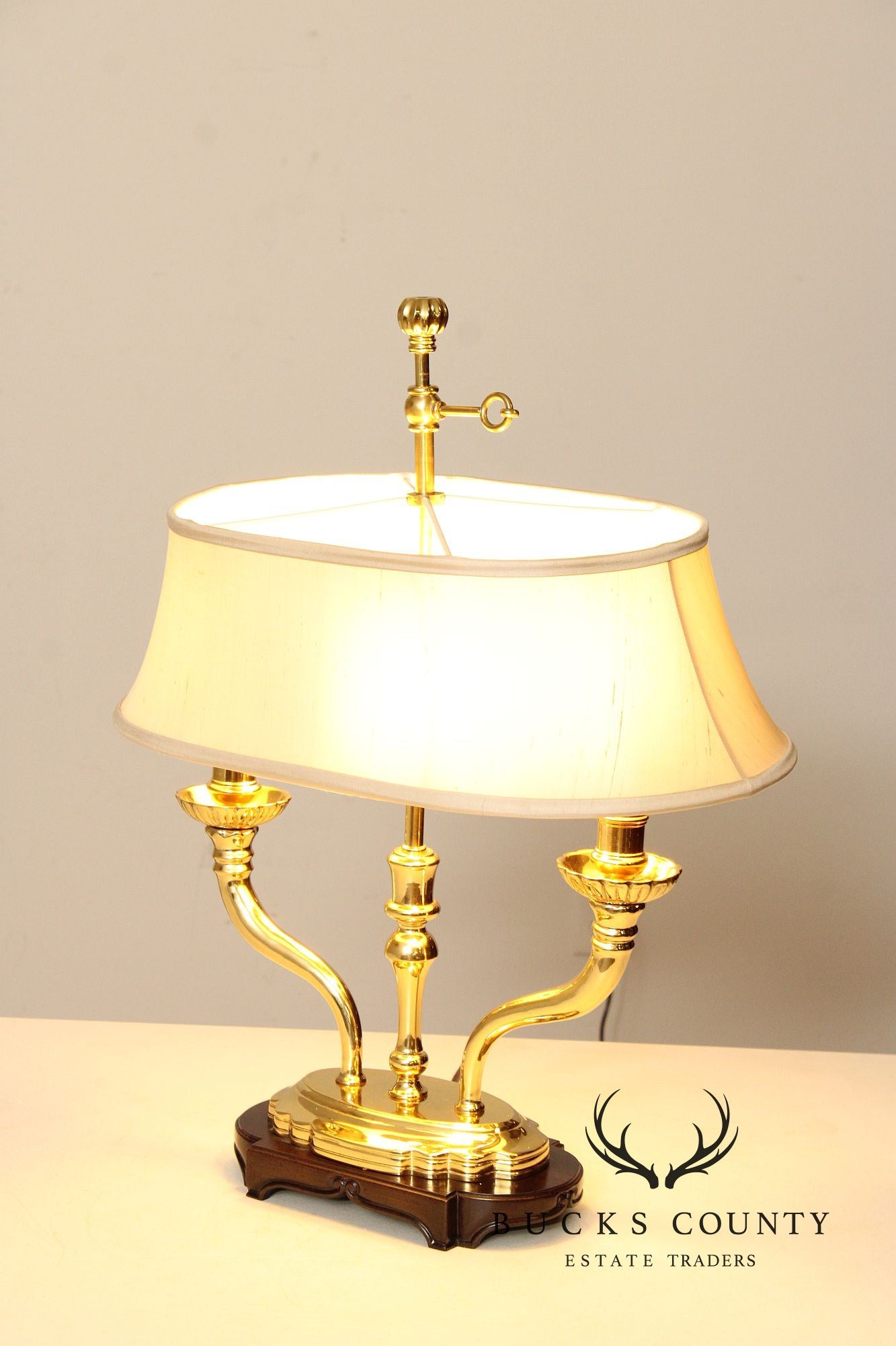 Kaiser Kuhn Brass Bouillotte Table Lamp