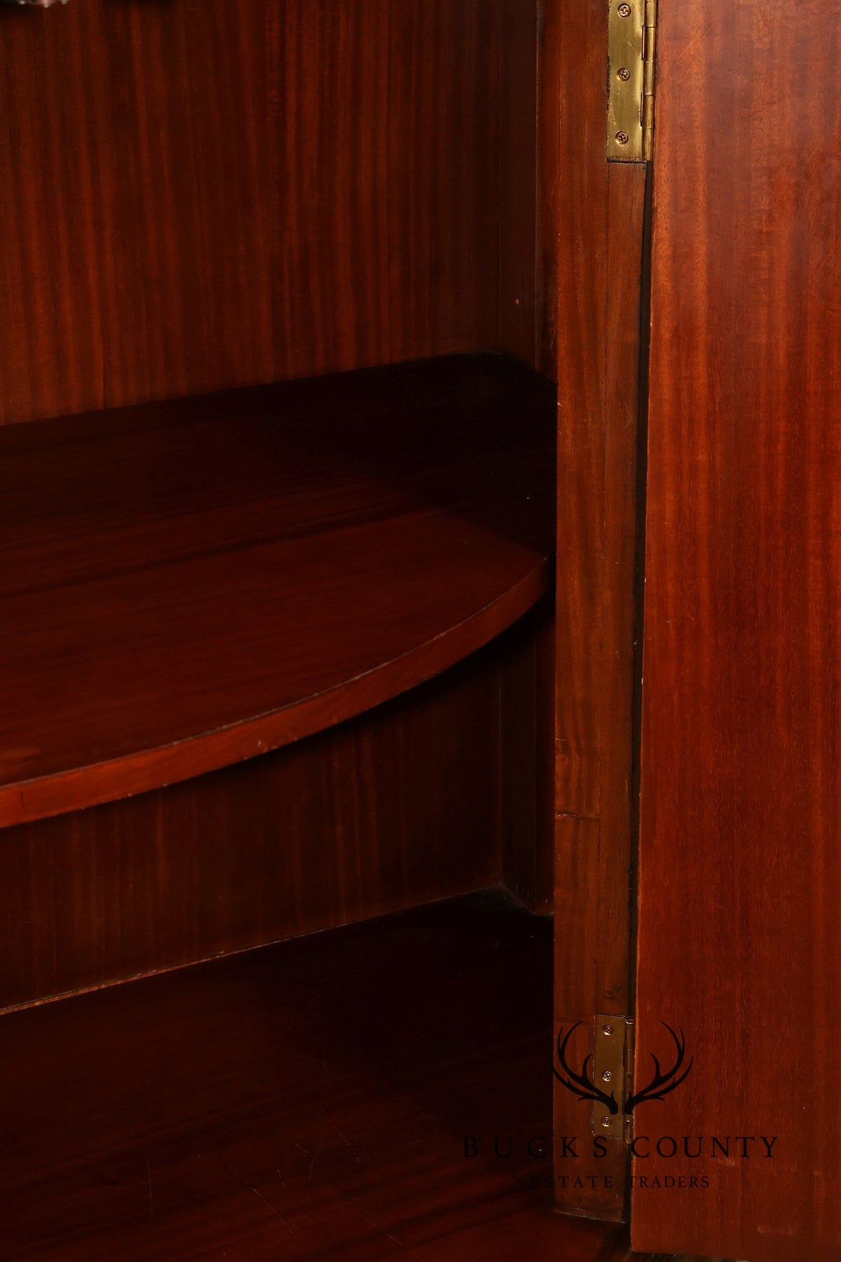 Italian Style Demilune Hand Painted Two-Door Cabinet