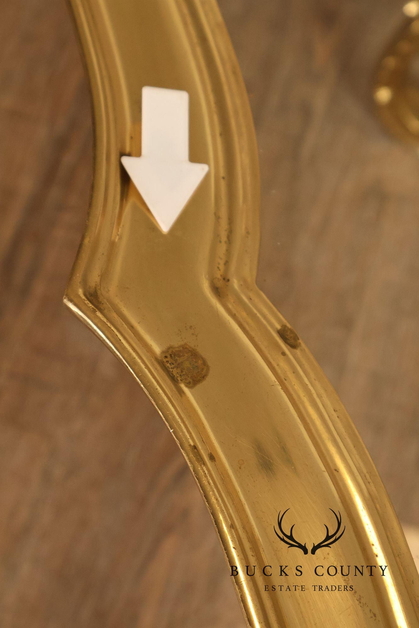 LaBarge Scalloped Brass And Glass Coffee Table
