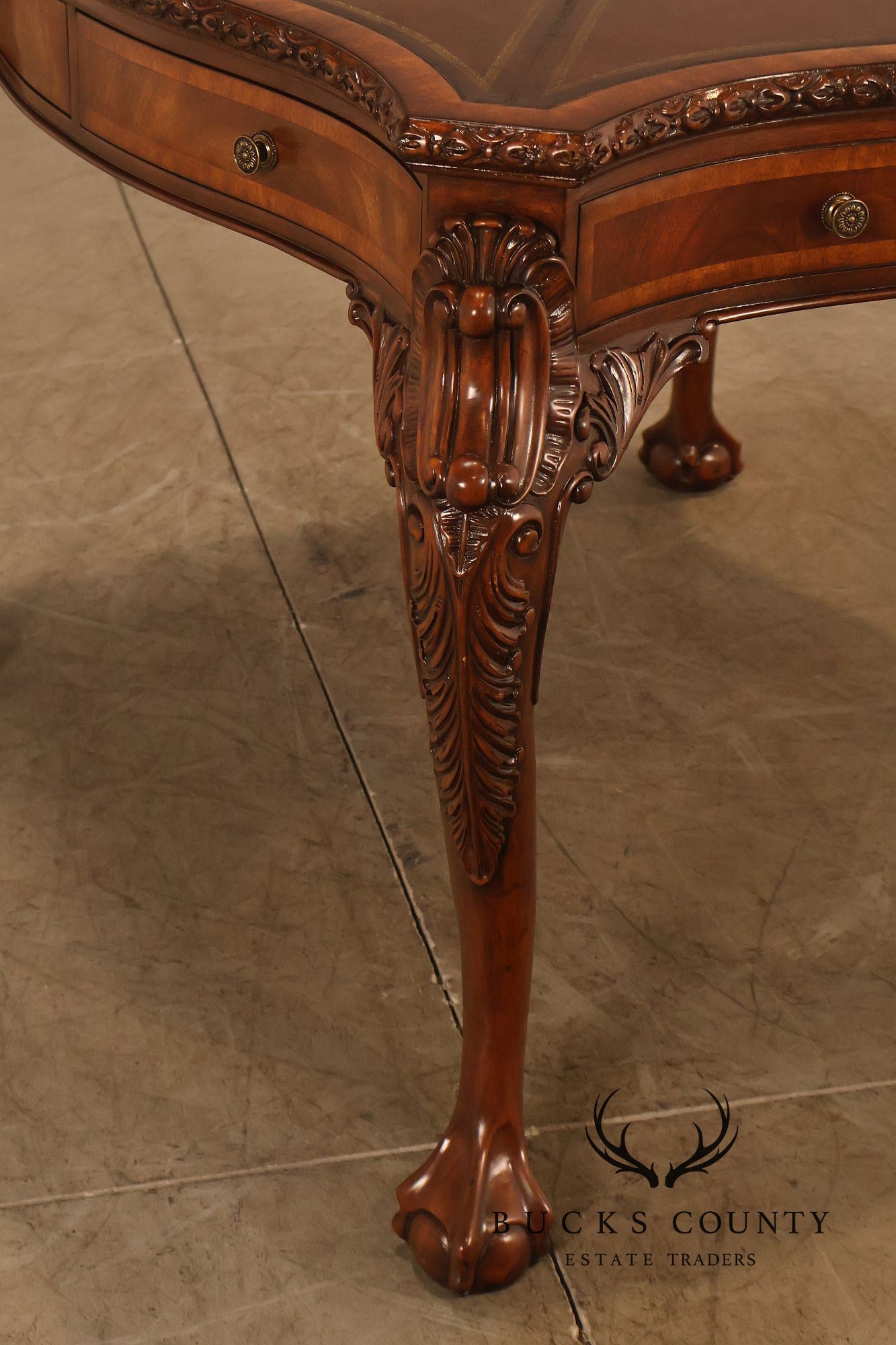 Lloyd Buxton Leather Top Four Drawer Gaming Table With Backgammon And Chess Board