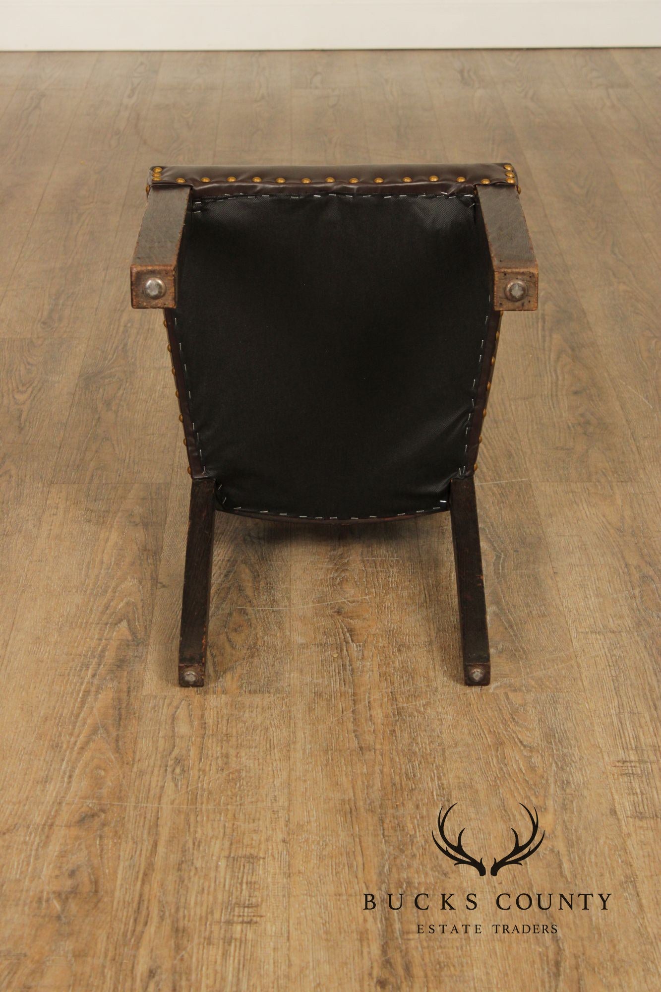 Michigan Chair Co. Antique Oak Arts & Crafts Hall Chair