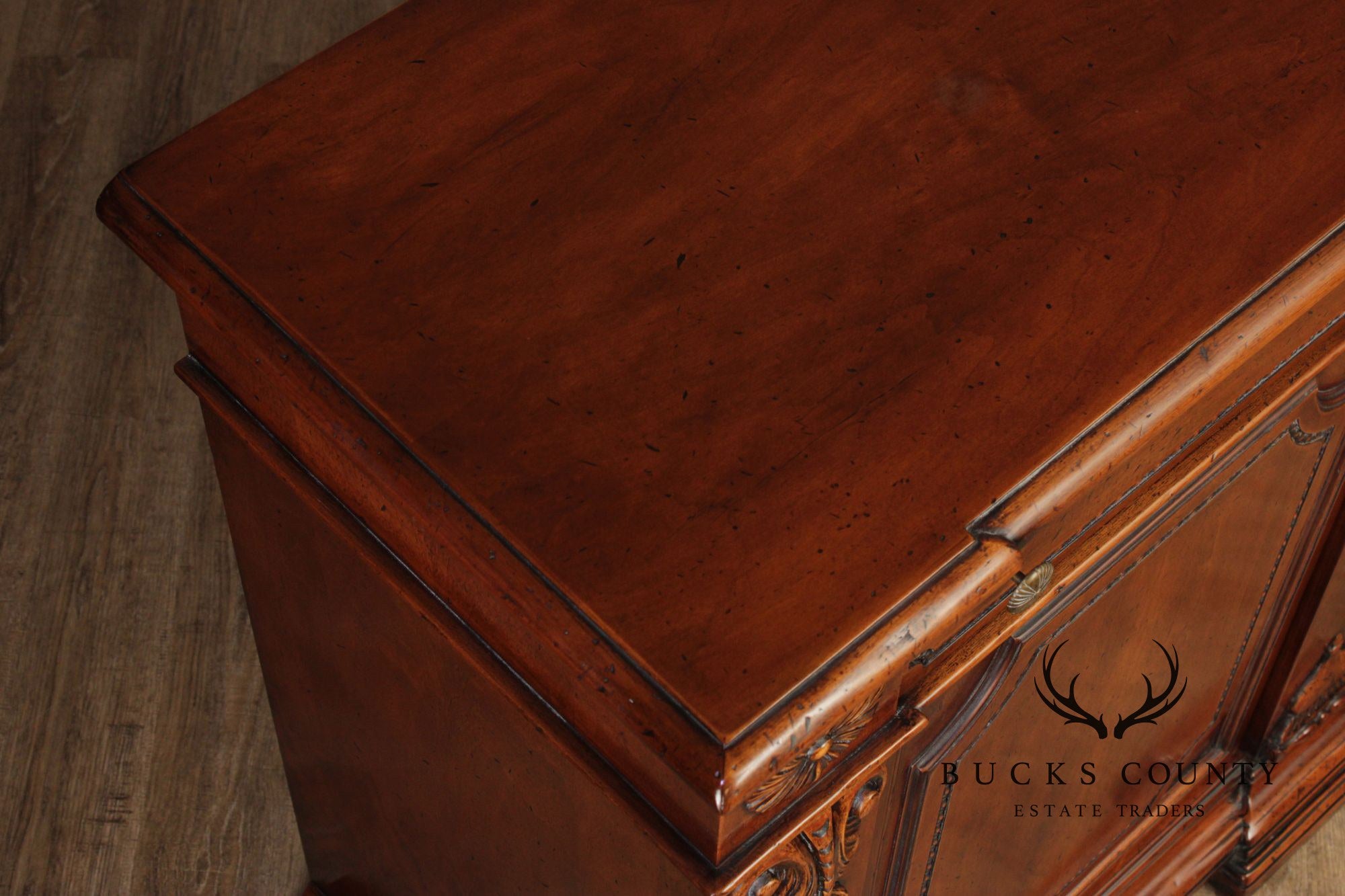 Francesco Molon XVI Century Style Walnut Carved Sideboard