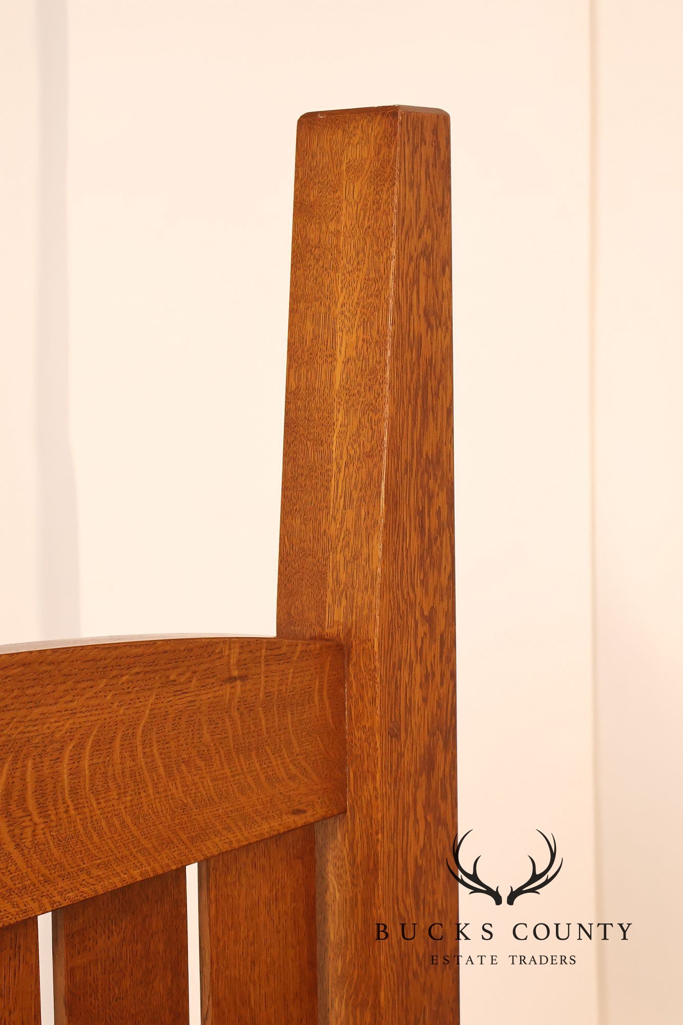 Custom Crafted Mission Style Oak Queen Bed Frame