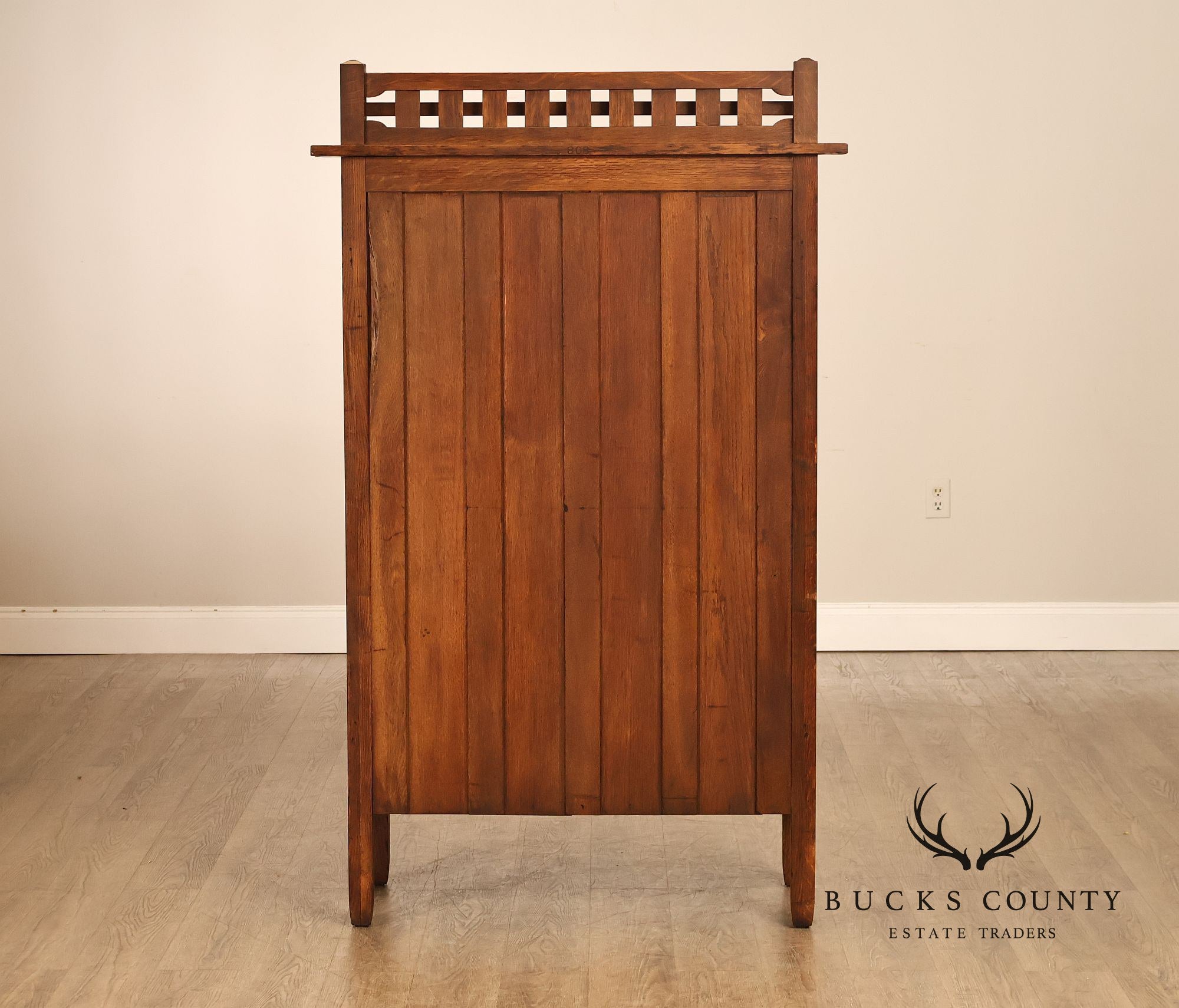 Stickley Brothers Antique Mission Oak Display China Cabinet