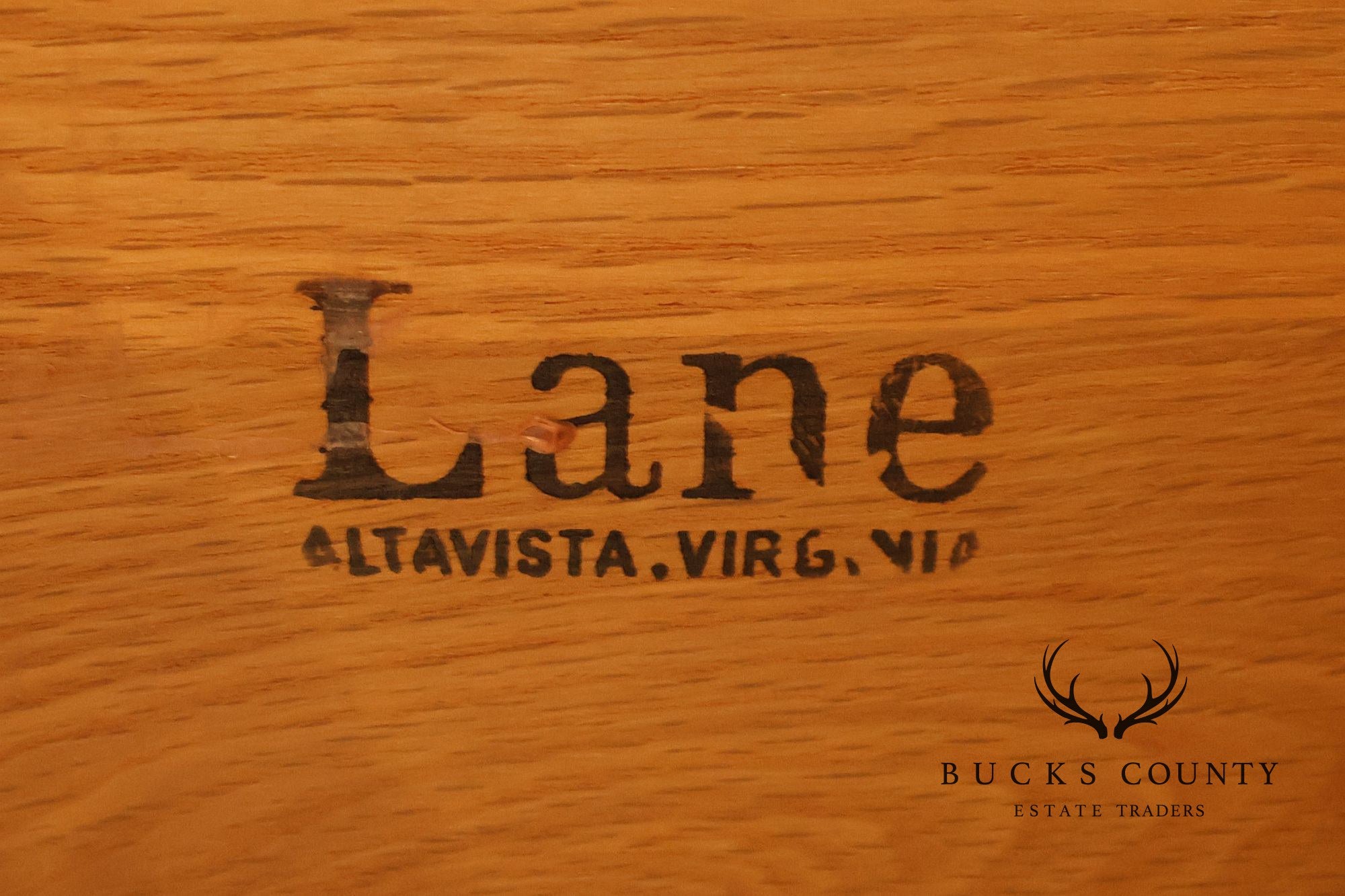 Lane Campaign Style Walnut Chest Of Drawers