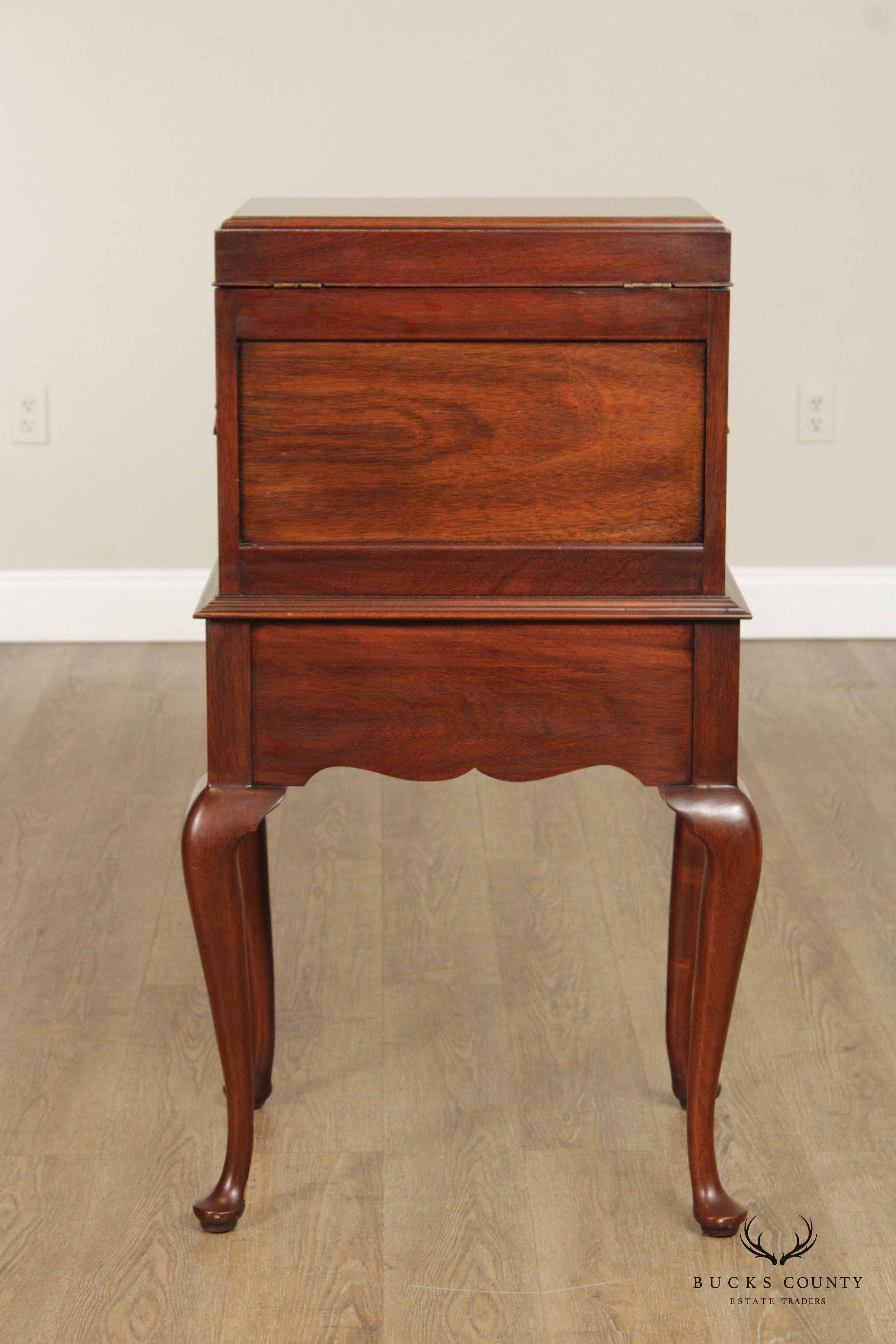 Henkel Harris Queen Anne Style Mahogany Silver Chest