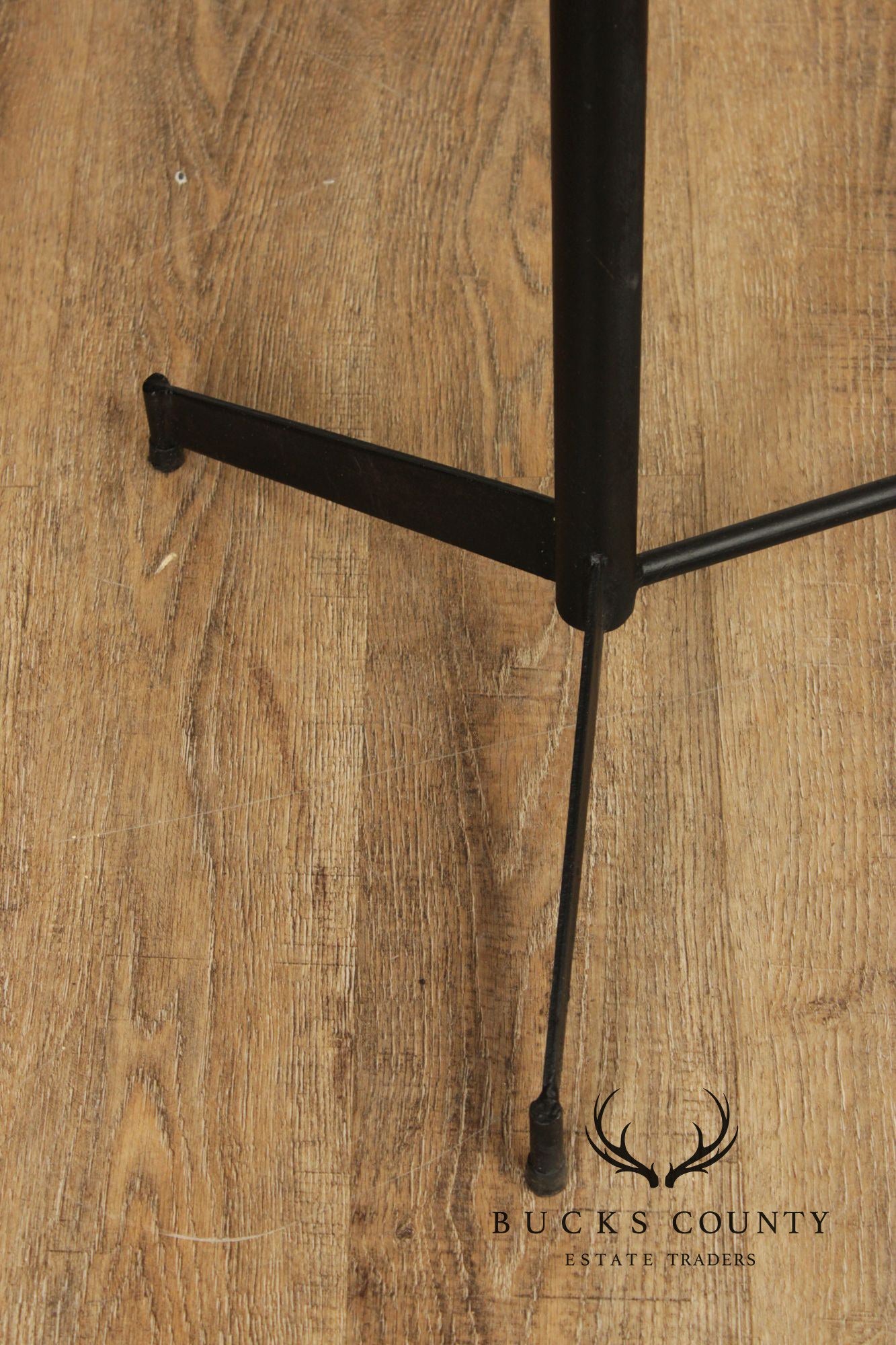 Mid Century Modern Industrial Marble Top Steel Console BarTable