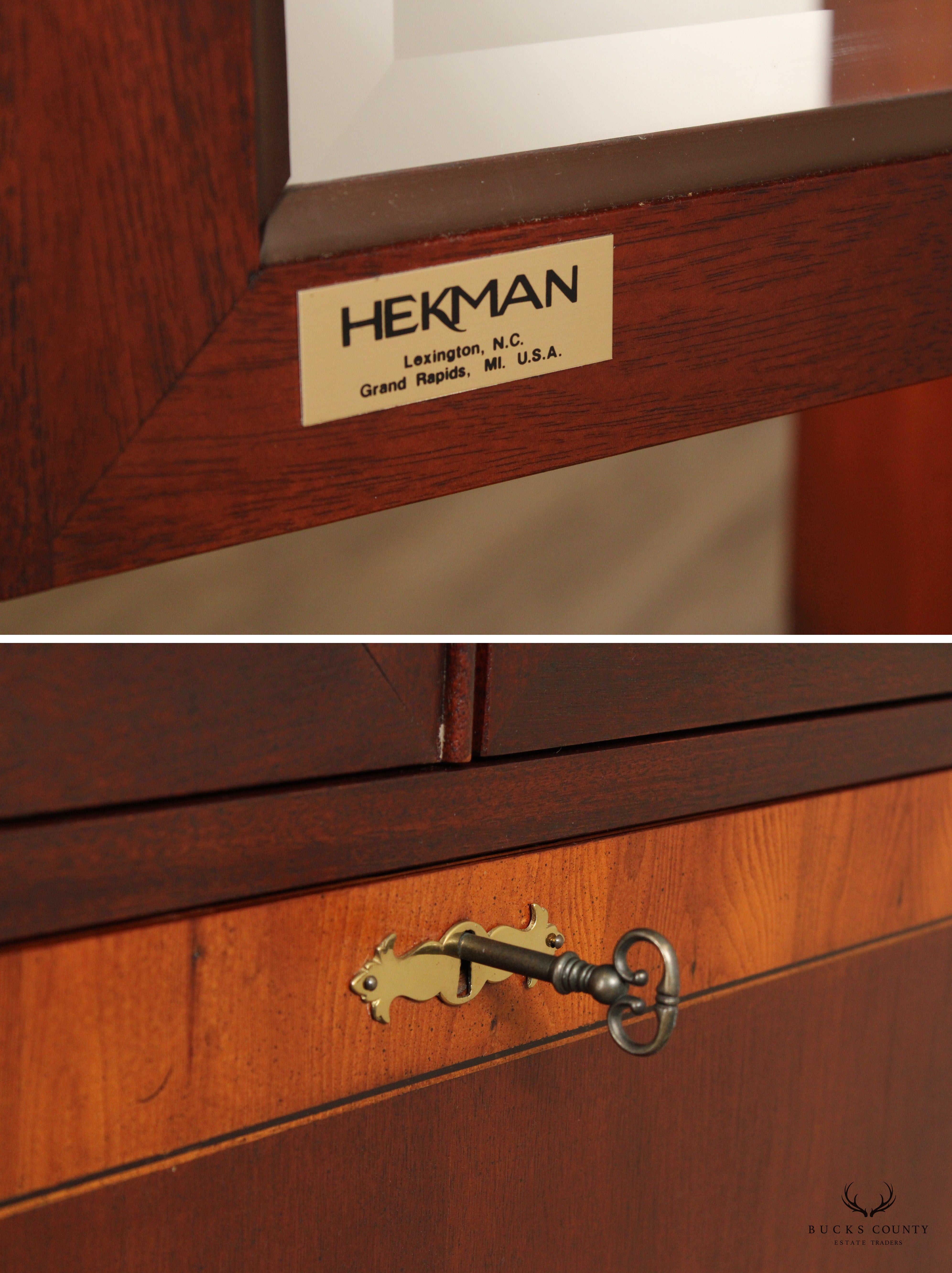 Hekman Federal Style Mahogany Secretary Bookcase
