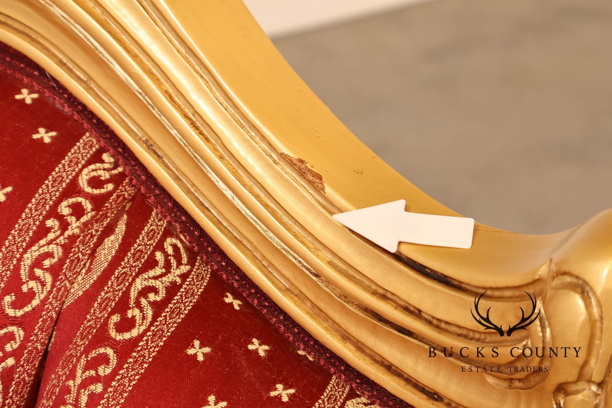 Baroque Style Giltwood Tufted Sofa