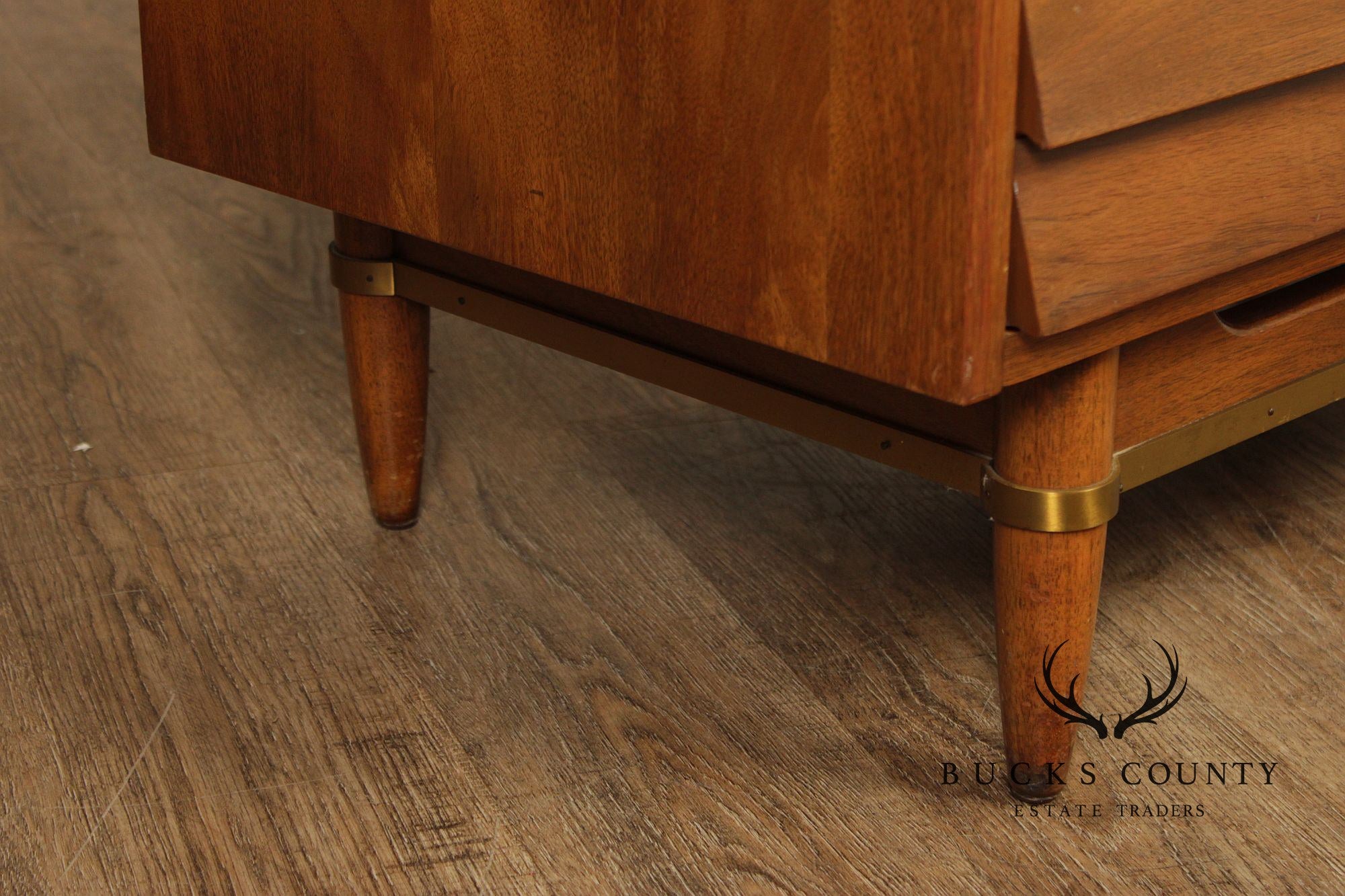 Merton Gershun For American Of Martinsville Mid-Century Modern Walnut Louvered Dresser Chest