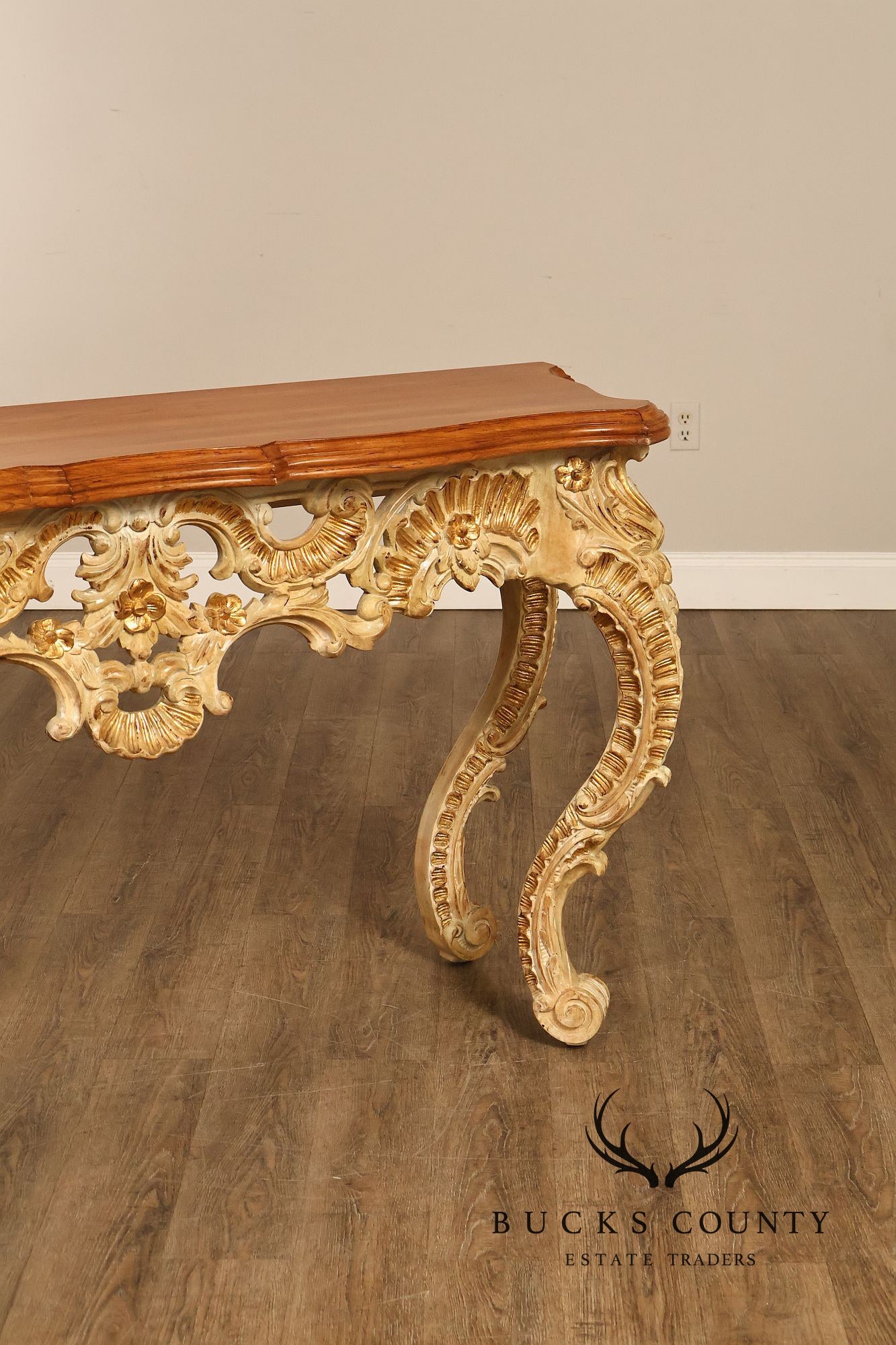 Louis XV Style Rococo Carved Console Table