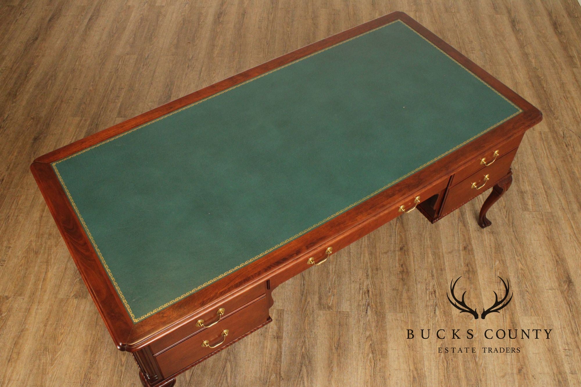 Harden Georgian Style Cherry Leather Top Executive Writing Desk