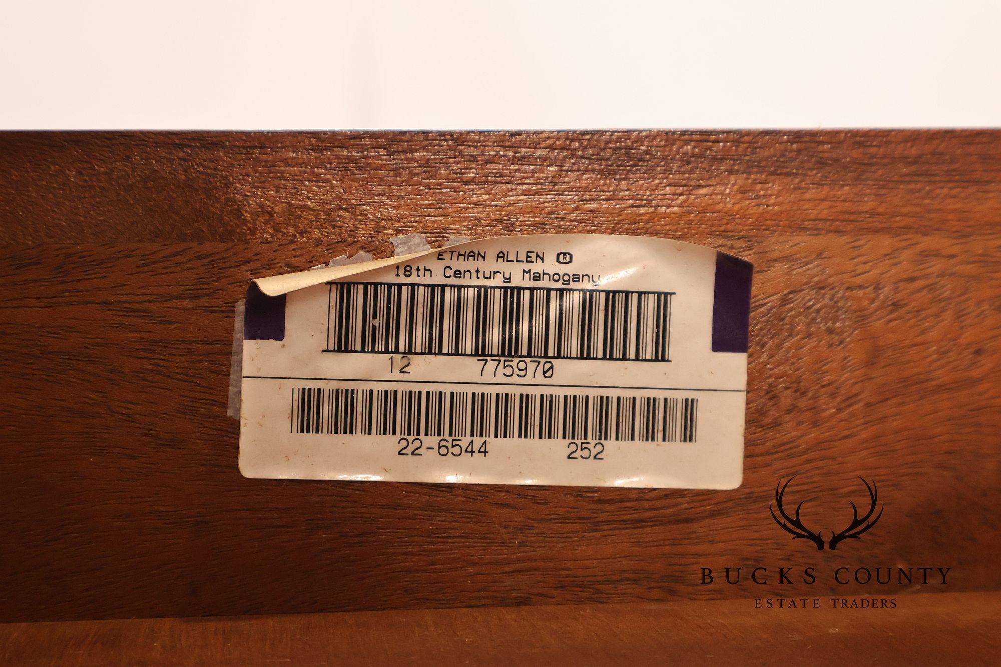 Ethan Allen '18th Century Mahogany' Double Pedestal Dining Table