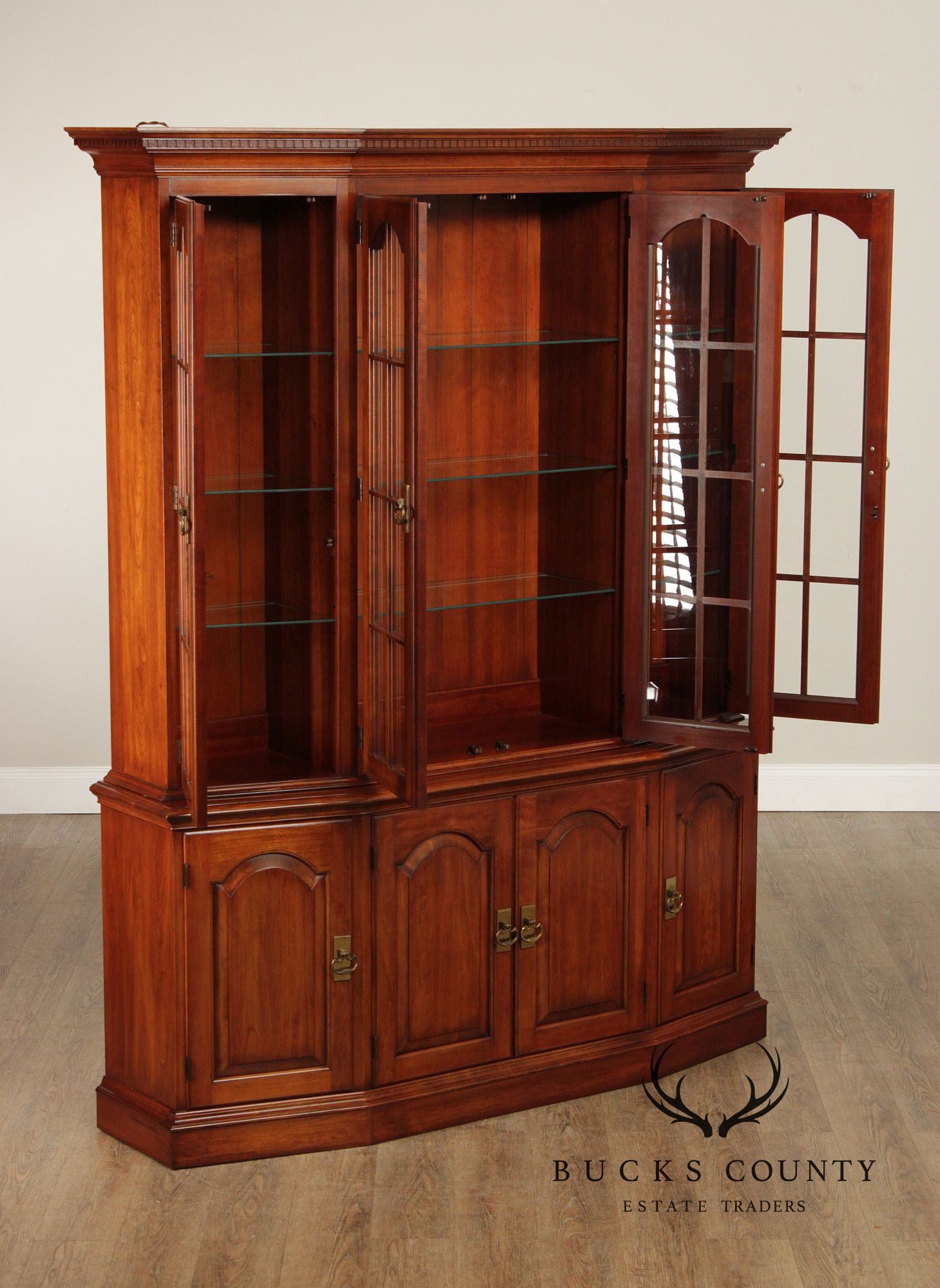 Pennsylvania House Cherry Breakfront China Cabinet