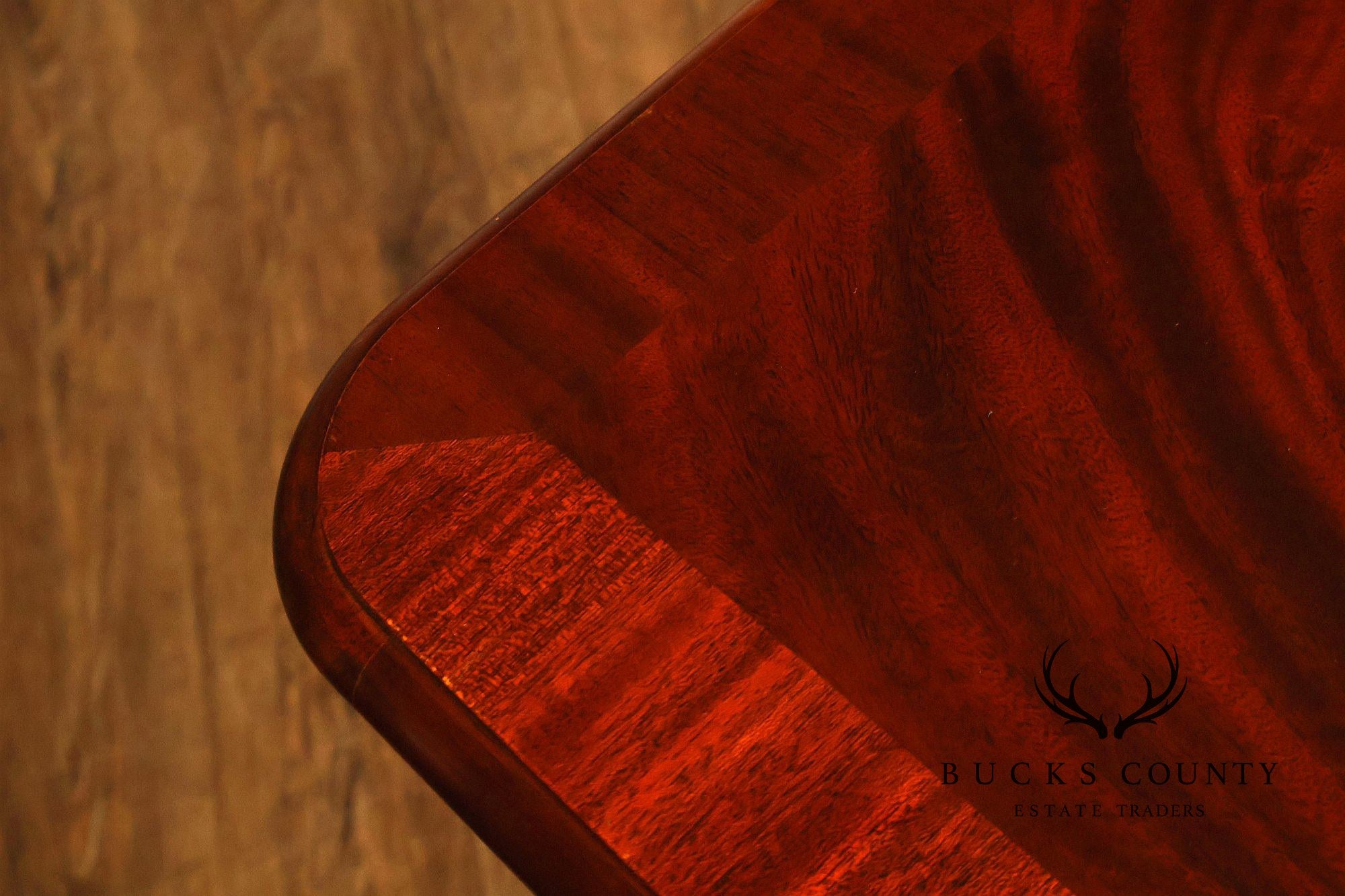 Henkel Harris Mahogany And Burlwood Leather Top Executive Desk