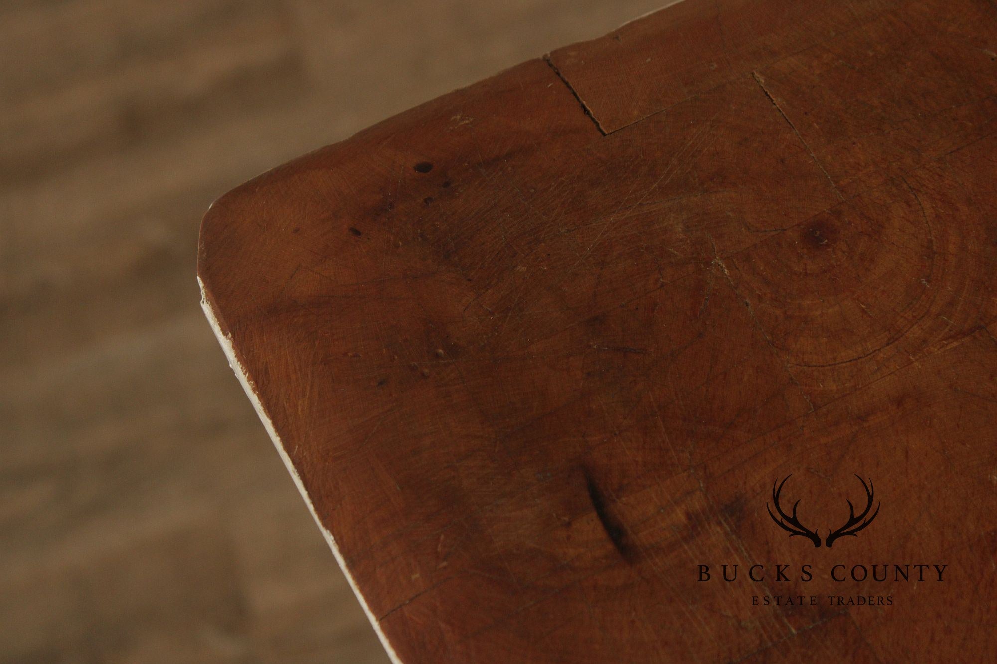 Vintage Painted Butcher Block Table