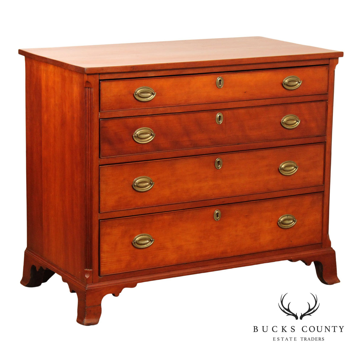 Antique Chippendale Mid-Atlantic Cherry Chest of Drawers