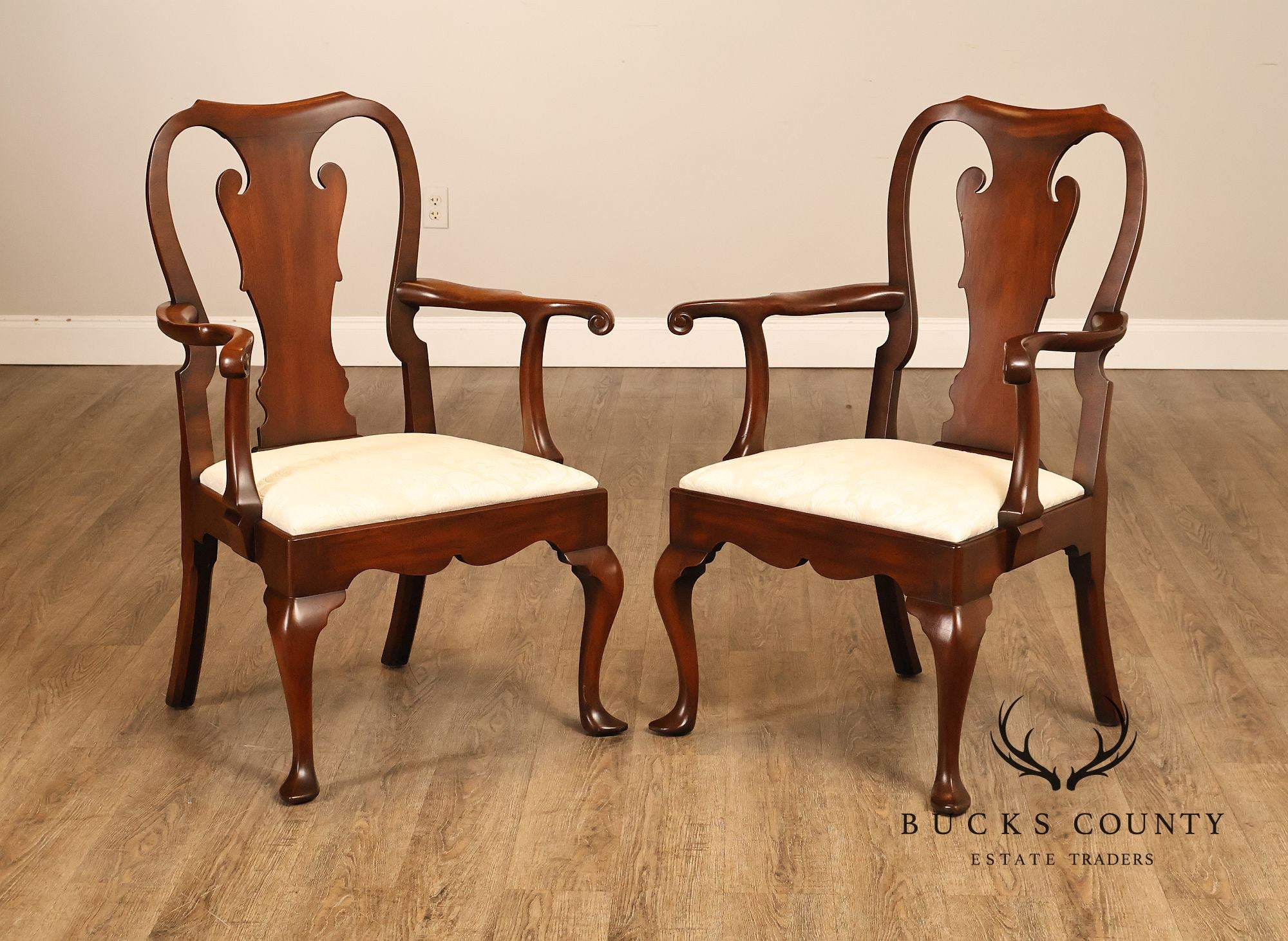 Kittinger Colonial Williamsburg Pair of Mahogany Armchairs CW 151