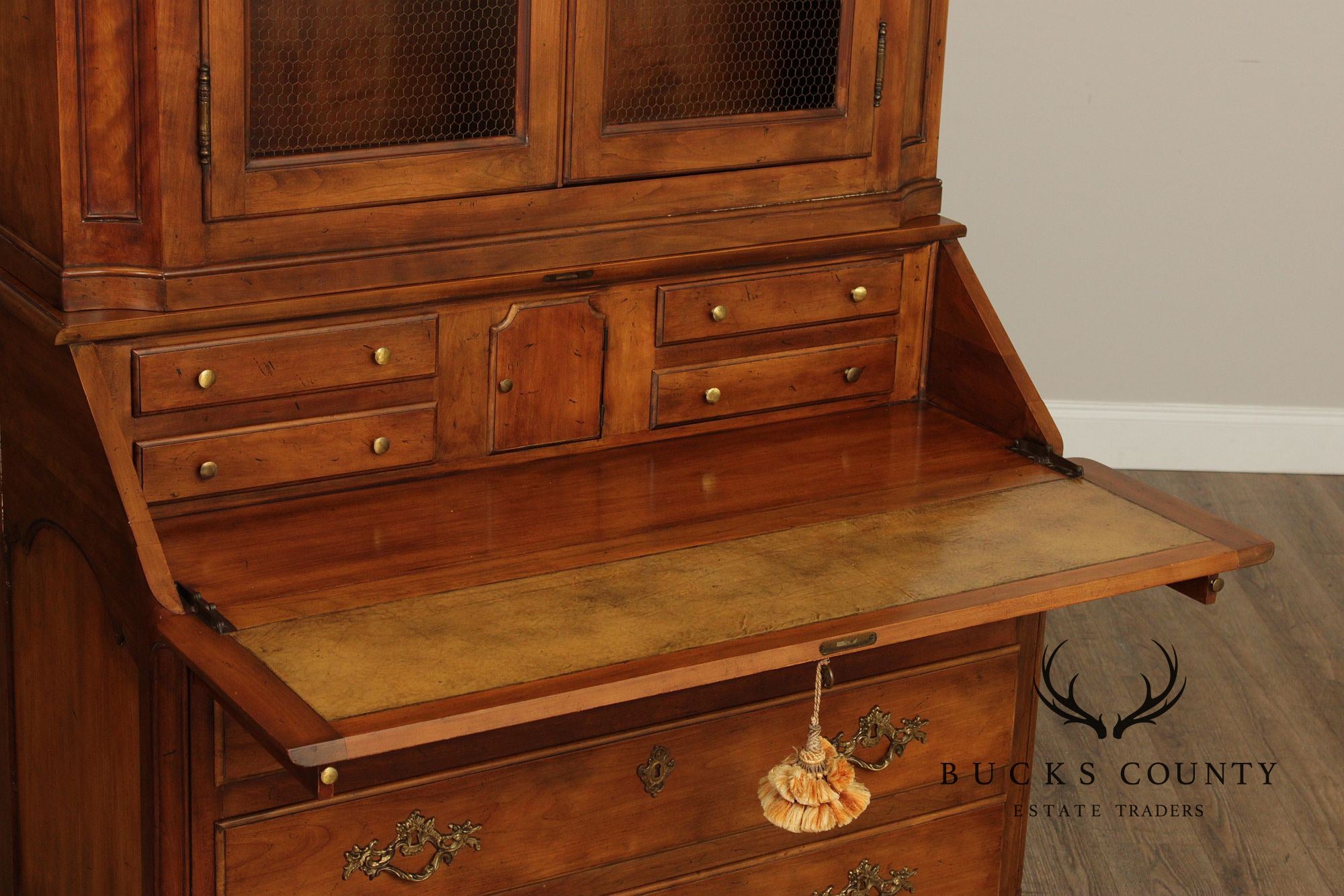 Baker Collector's Edition French Provincial Style Bookcase Top Secretary Desk