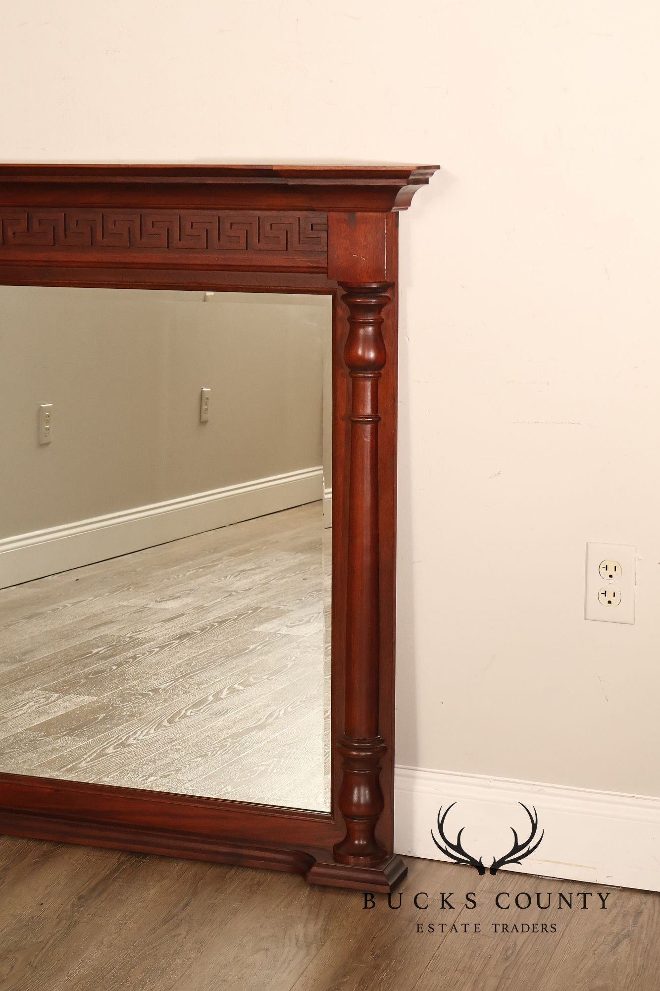 Neoclassical Style Carved Mahogany Wall Mirror