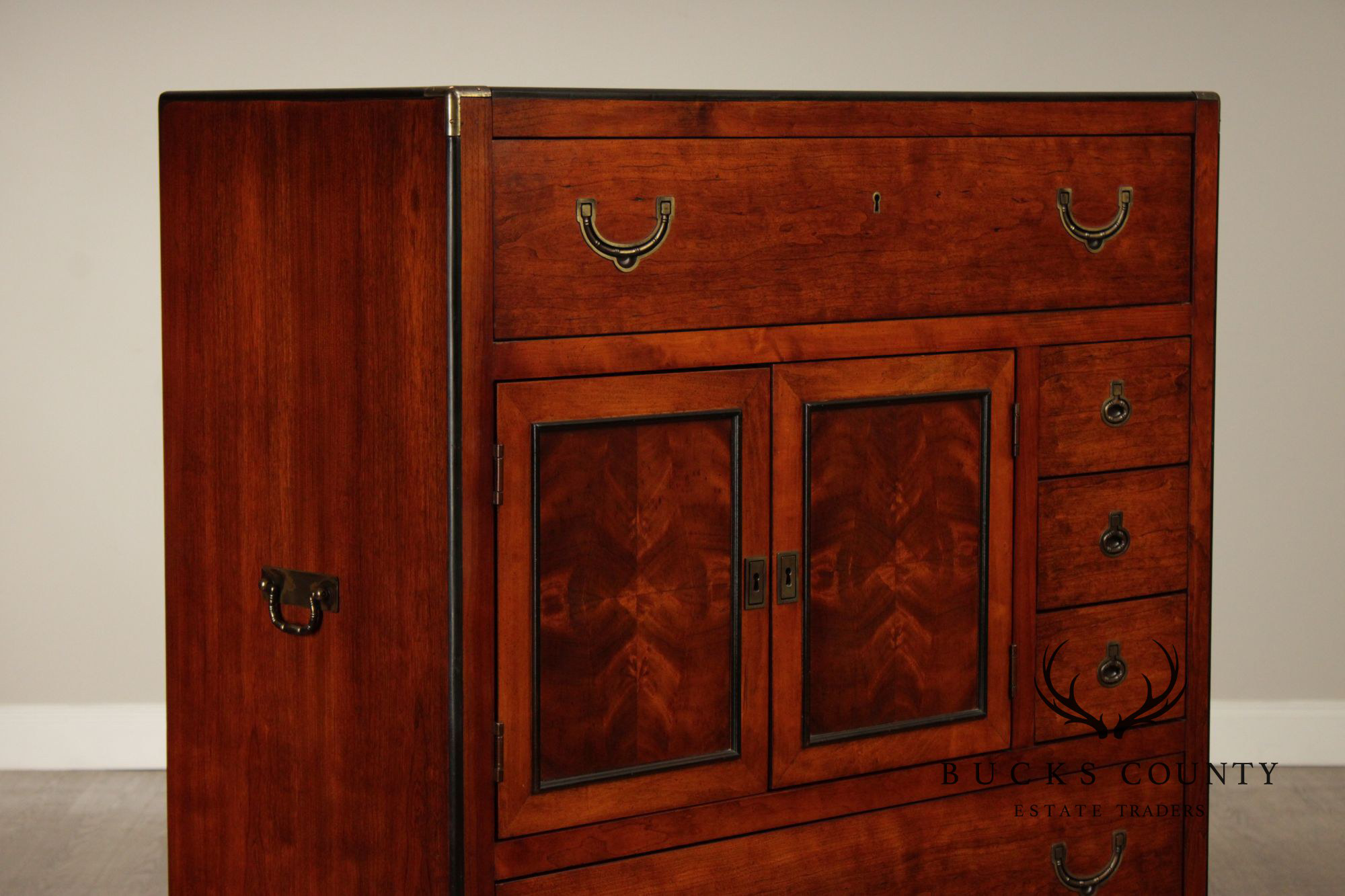 National Mt. Airy Campaign Style Tall Chest