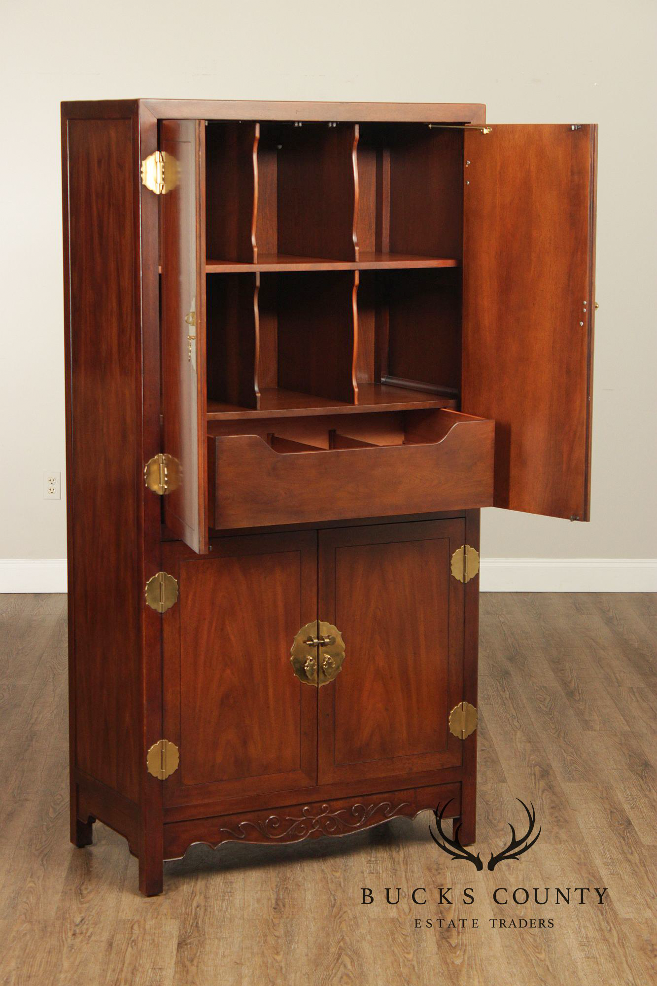 Henredon Asian Style Mahogany Armoire