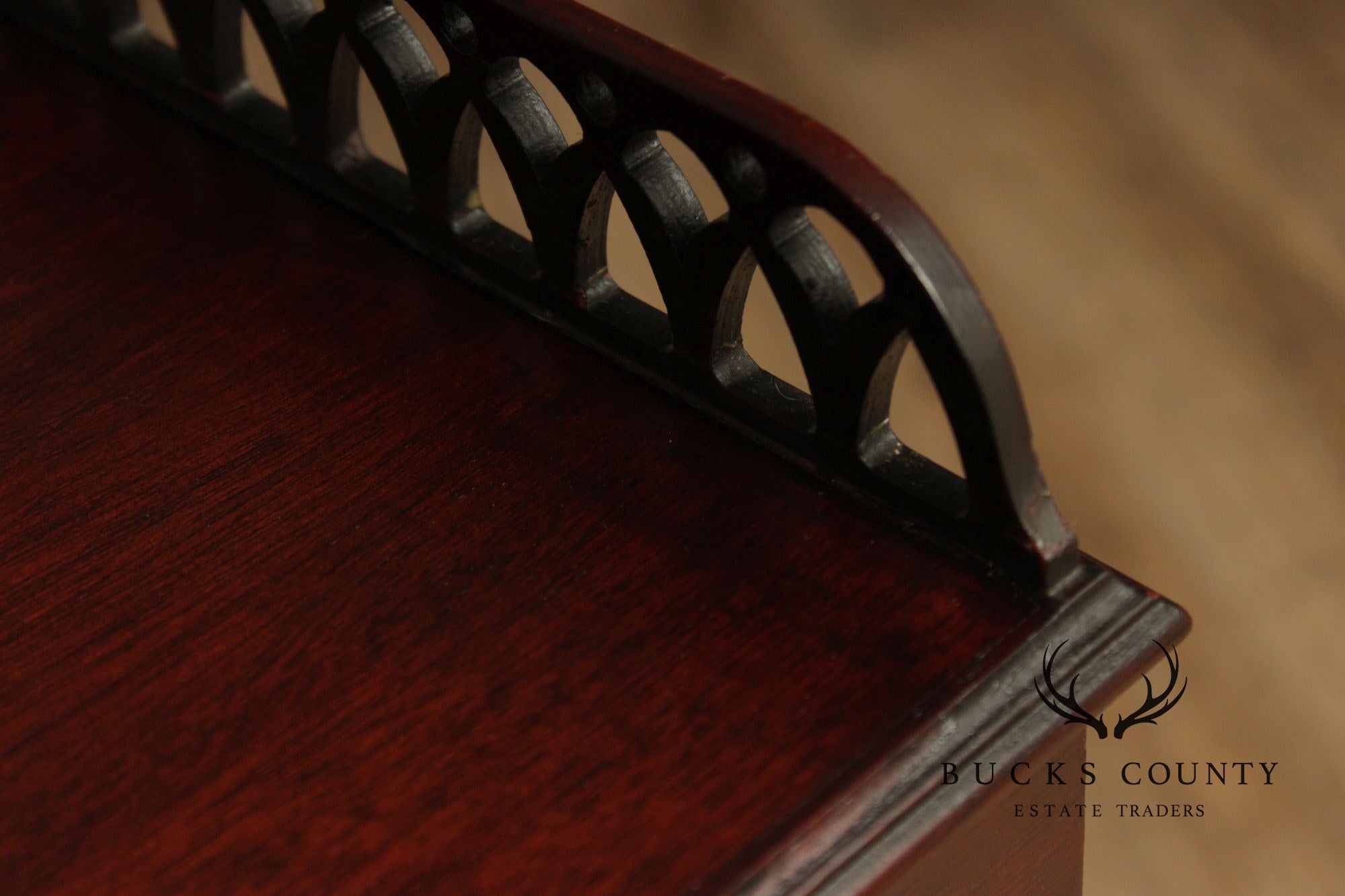 Wellington Hall Chinese Chippendale Style Mahogany Console table