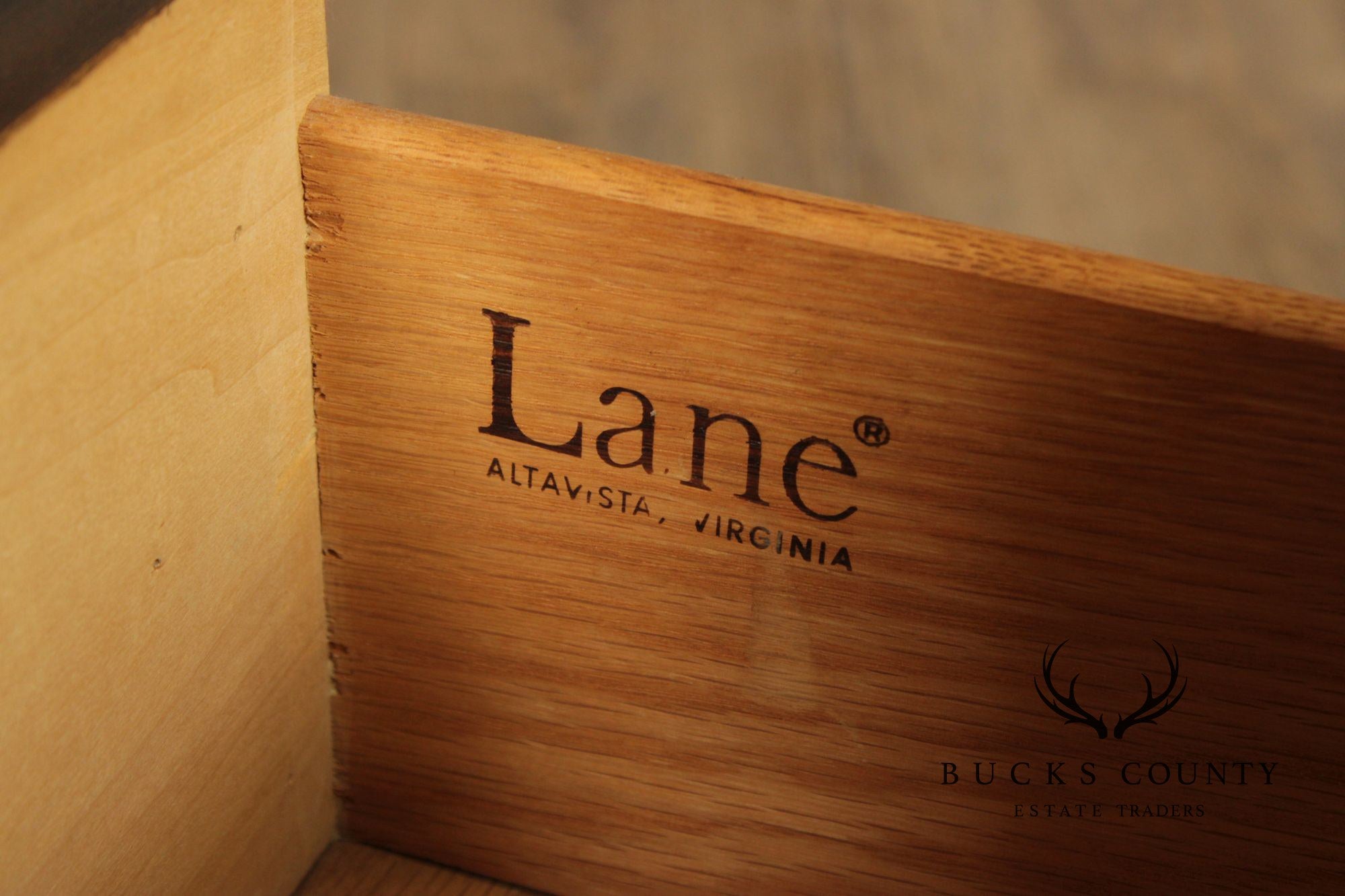 Lane Brutalist Pair of Walnut One-Drawer Nightstands